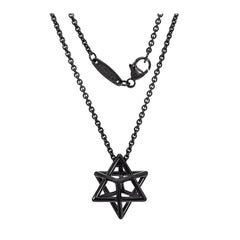 Collier étoile Merkaba en argent unisexe