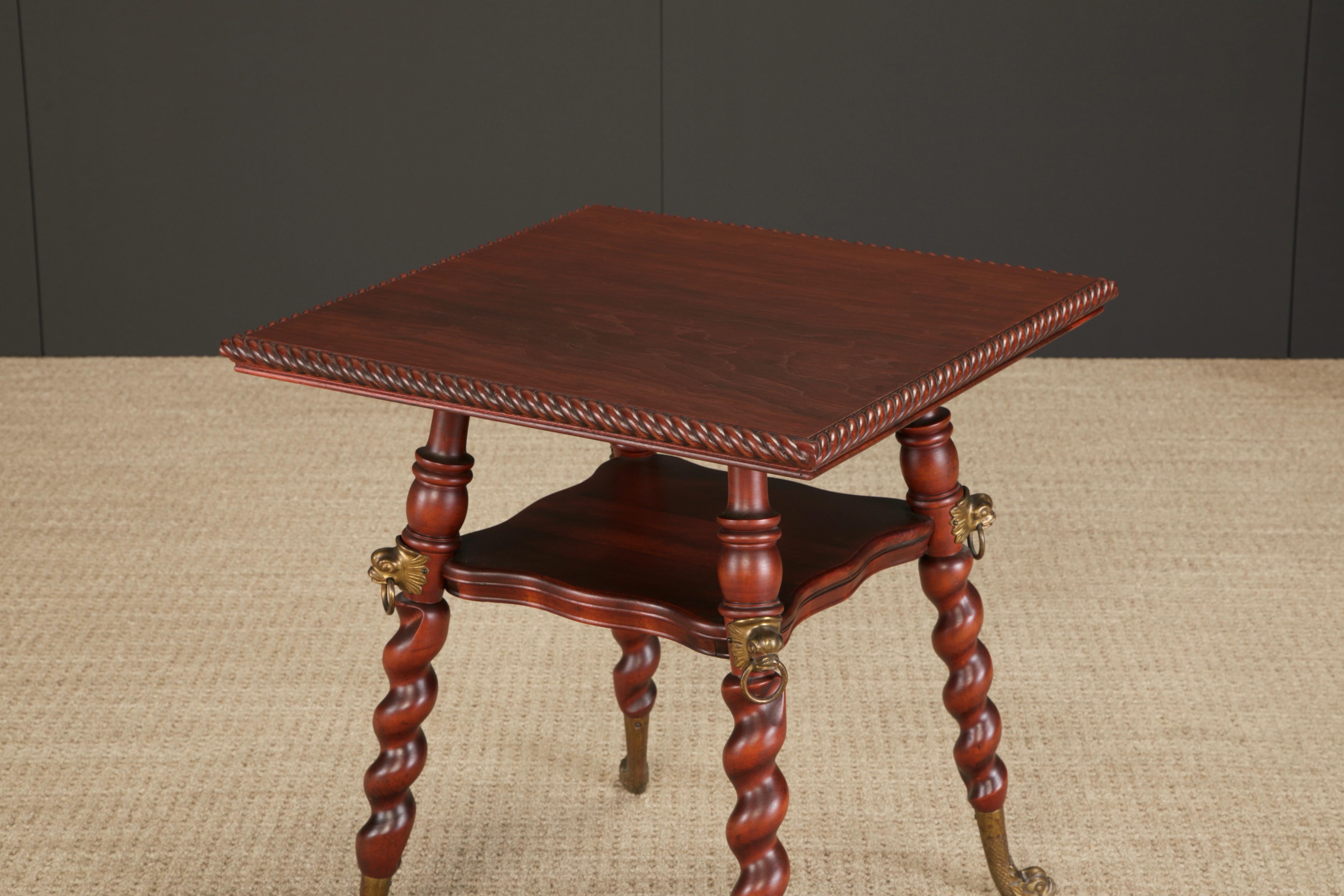 Merklen Brothers Antiker viktorianischer Mitteltisch, ca. 1880 New York, restauriert im Zustand „Gut“ im Angebot in Los Angeles, CA
