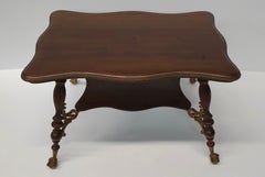Merklen Brothers Victorian Mahogany Tiered Parlor / Library Table, Circa 1880s