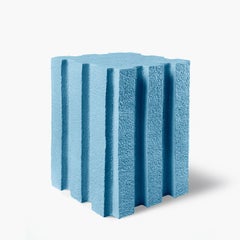 Merlate Light Blue Ceramic Stool by Patricia Urquiola