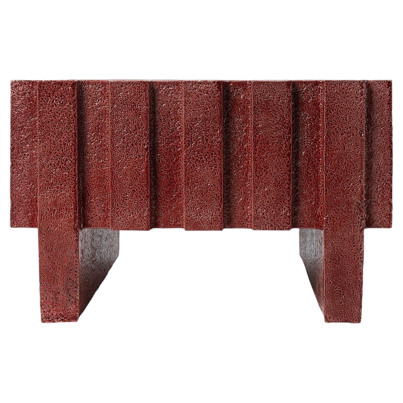 Mesa de centro «Merlate Red» de cerámica, diseñada por Patricia Urquiola