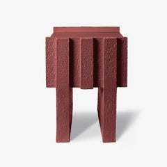 Merlate Red Ceramic Night Side Table by Patricia Urquiola