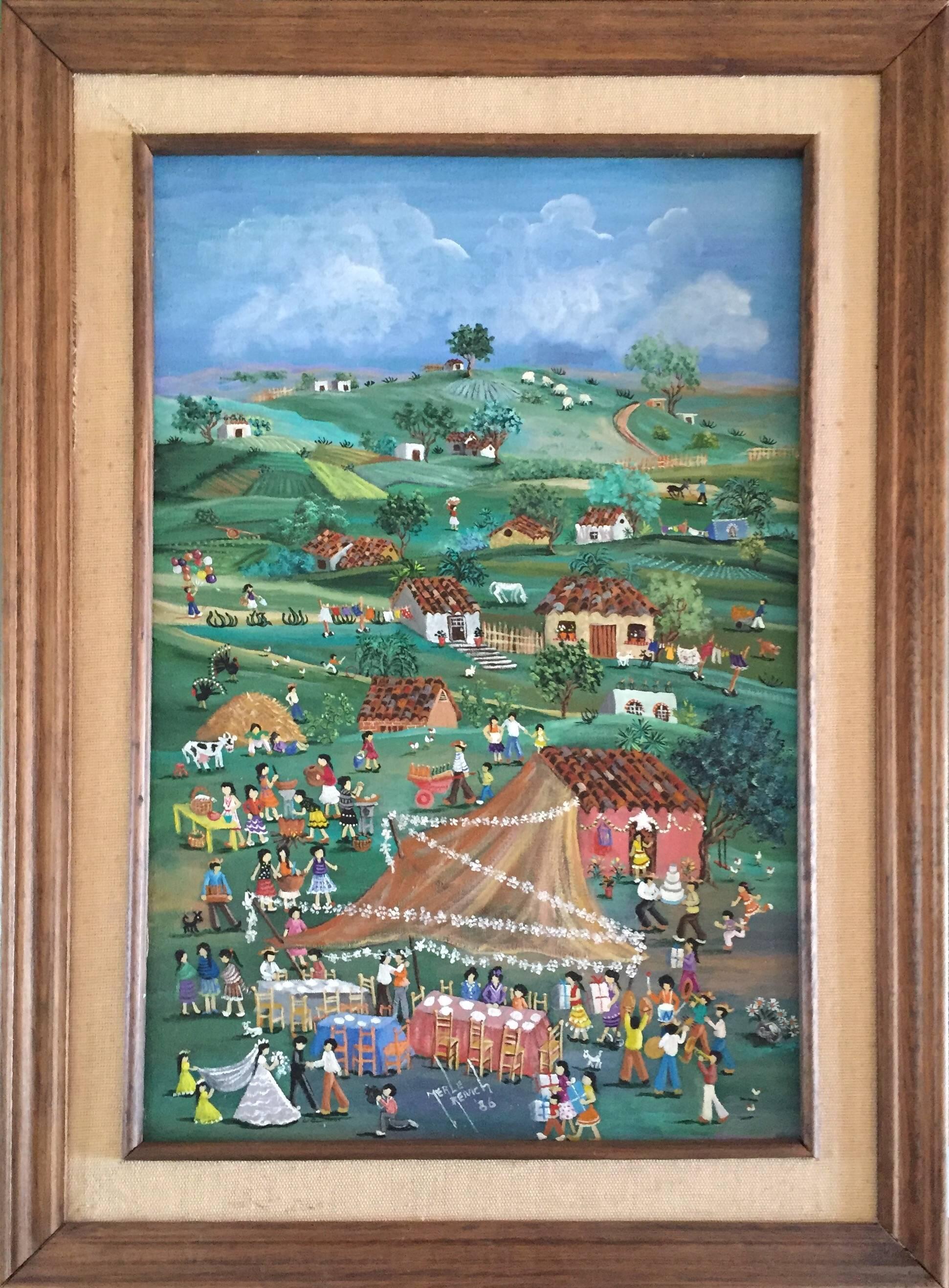 vintage mexican oil paintings