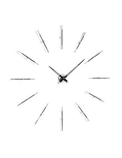 Merlín 12 Wall Clock by Nomon: Modern Chrome & Stainless Steel Design