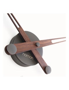 Merlin 4 T Wall Clock by Nomon, Wood and Brass, Modern Design, Spain
