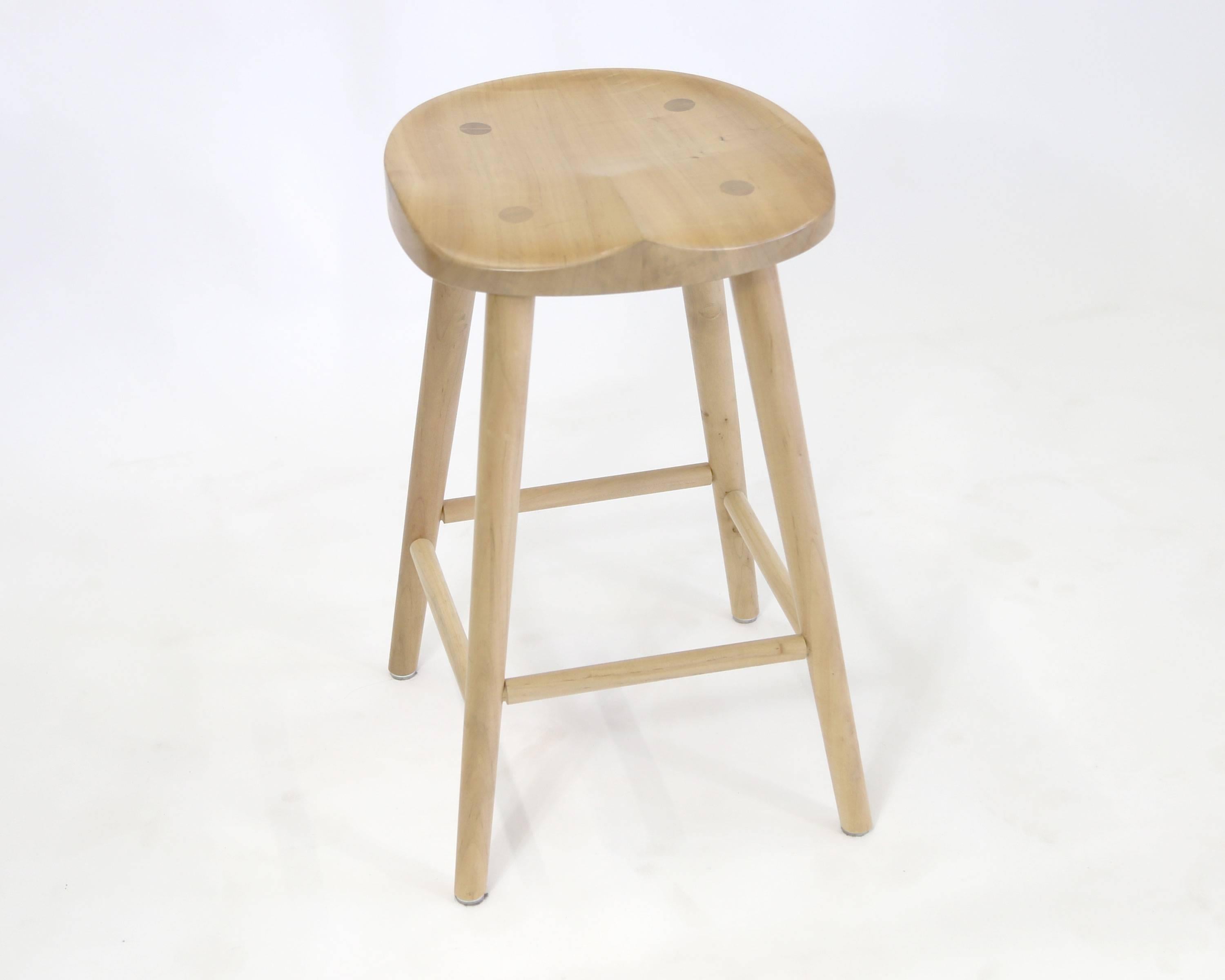 American Craftsman Merlin Ambrosia Maple Bar Stool, a Set of Six For Sale