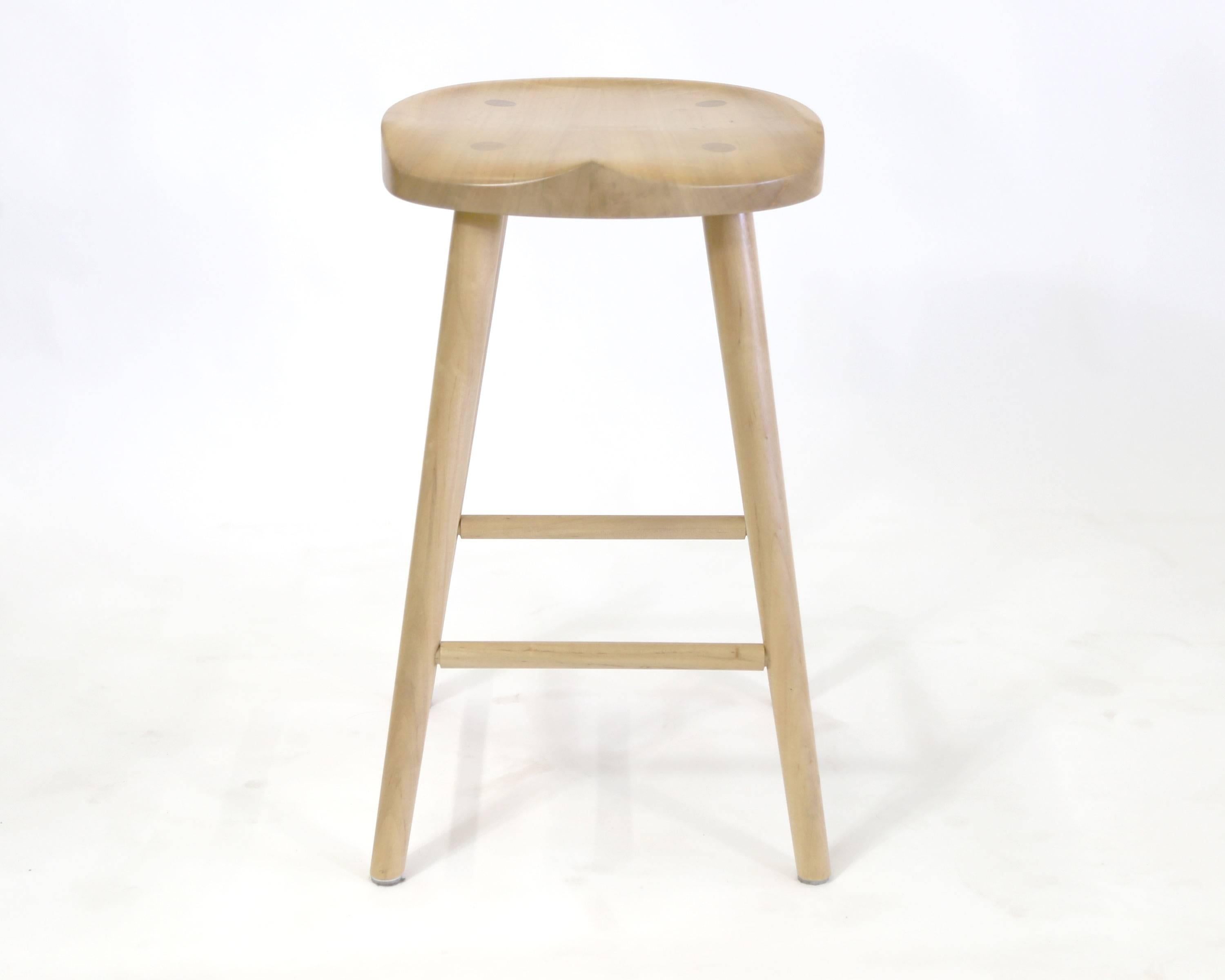 American Merlin Ambrosia Maple Bar Stool, a Set of Six For Sale