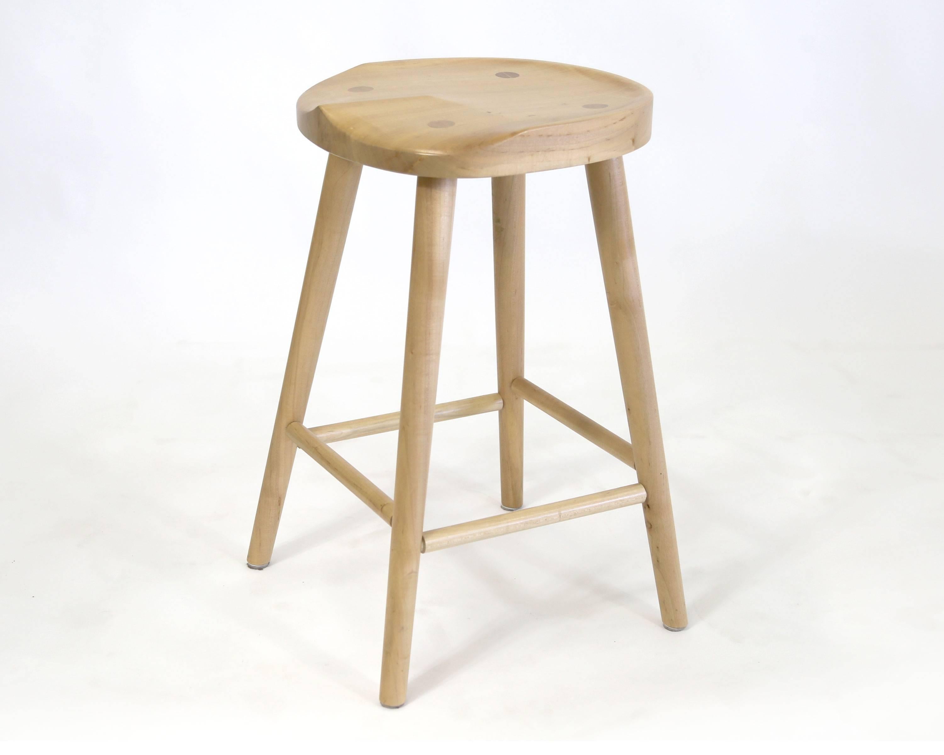 Merlin Ambrosia Maple Bar Stool, a Set of Six In Excellent Condition For Sale In Brooklyn, NY