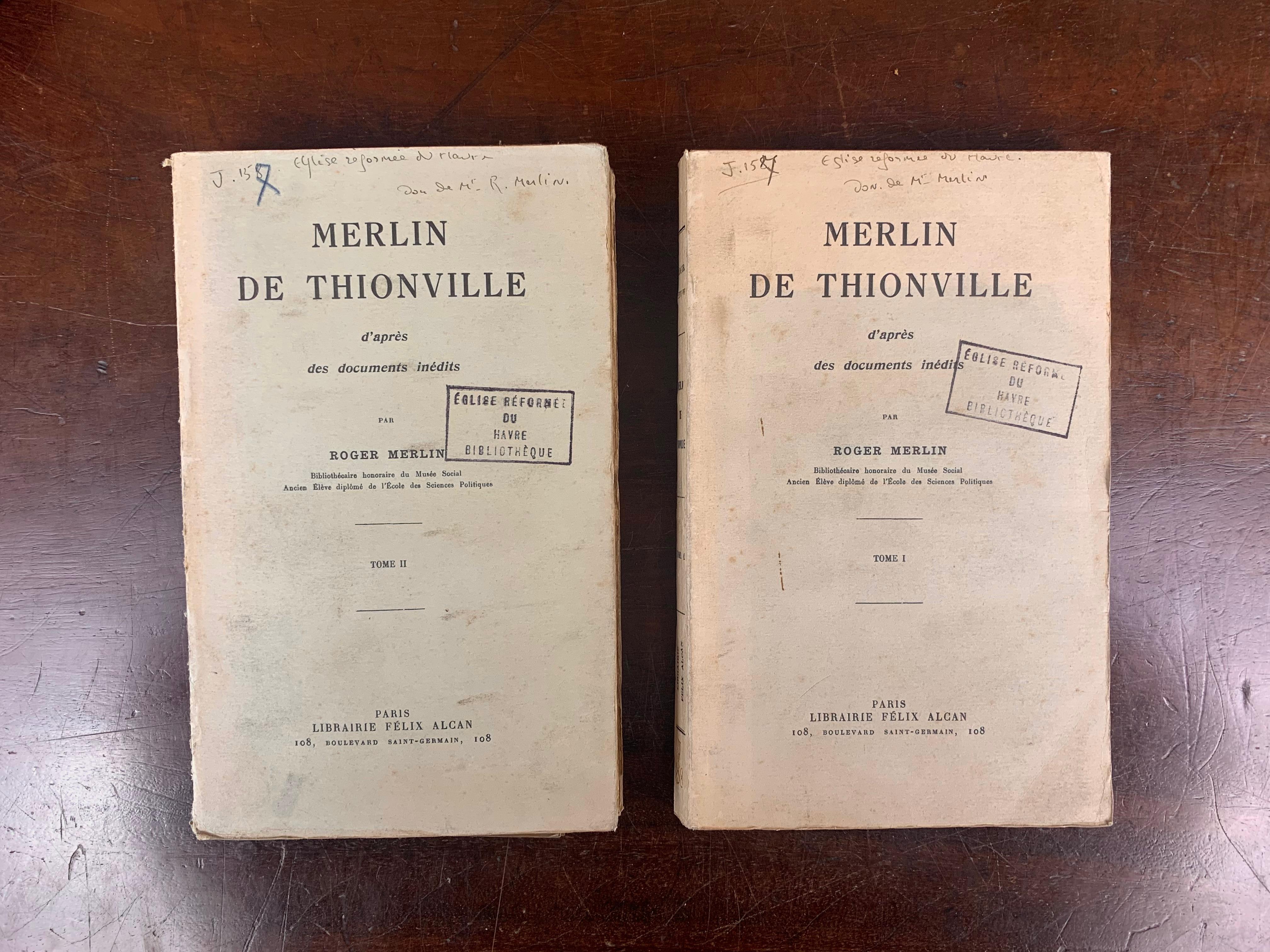 French Merlin De Thionville Pair of Books from the 20th Century France For Sale