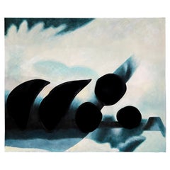 „Mermaid“ von Taeko Mima, Gemälde, Öl auf Leinwand, 1993