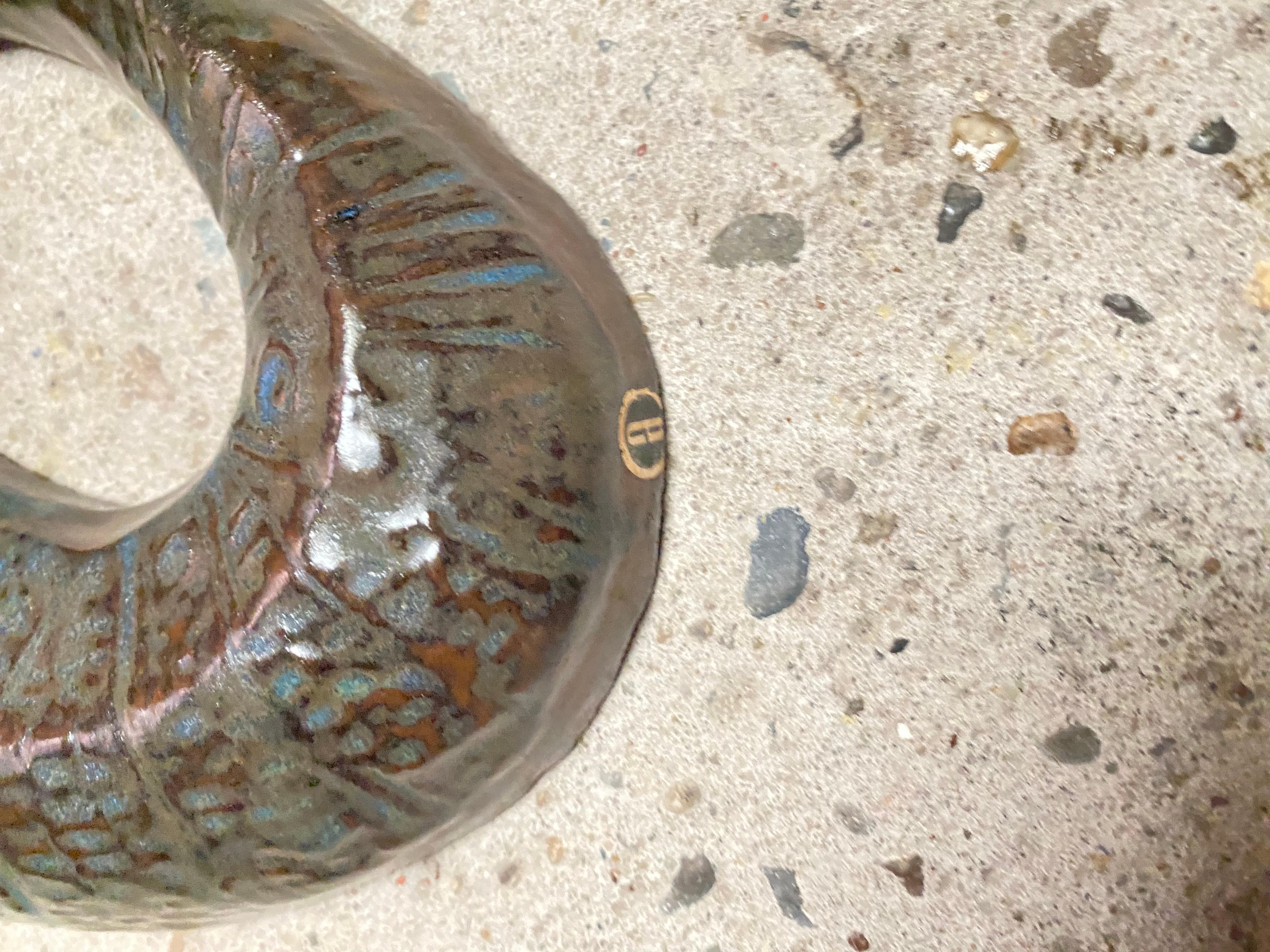 Keramik-Amphora Belgien mit Meerjungfrauenmuster von Rogier Vandeweghe, Belgien (Glasiert) im Angebot