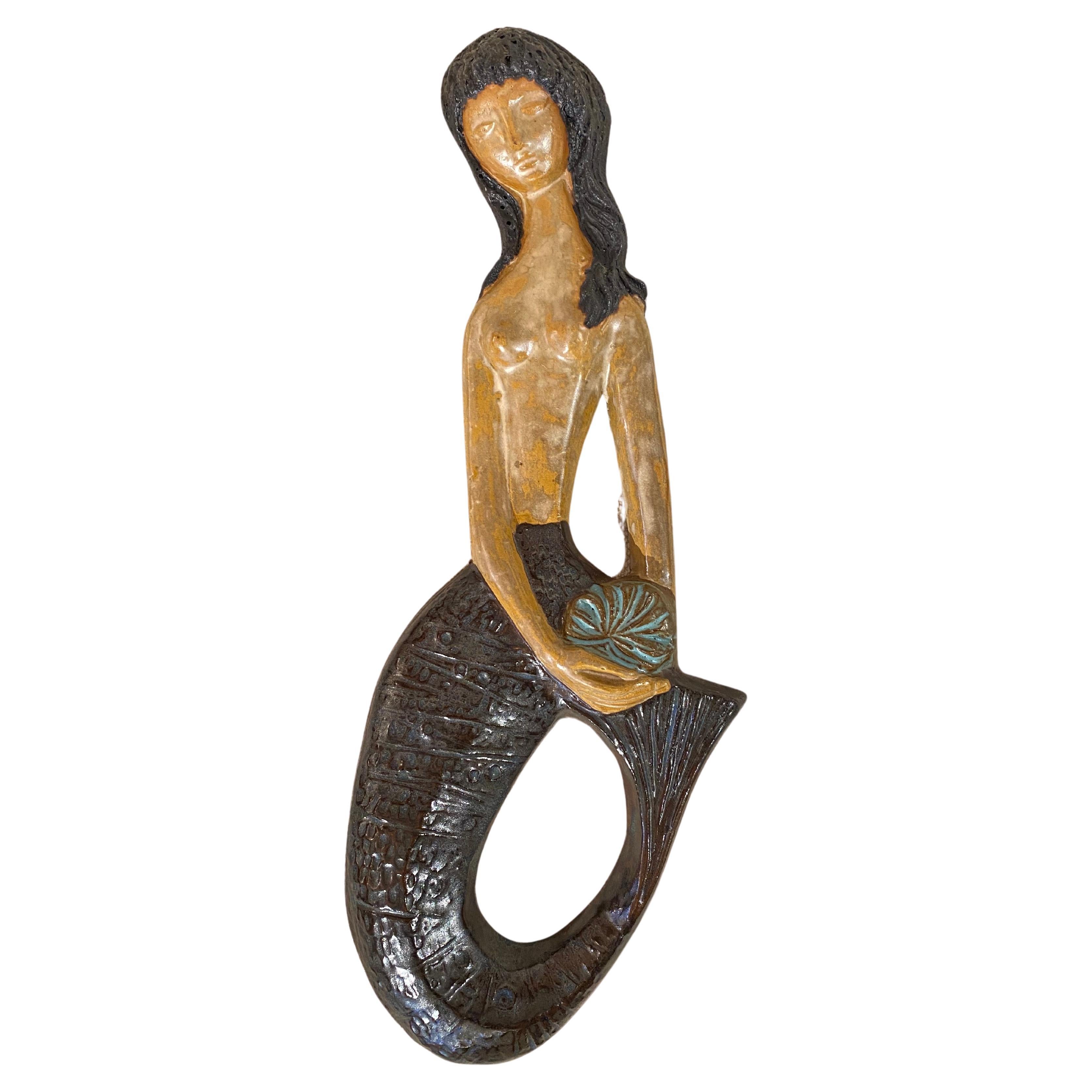 Keramik-Amphora Belgien mit Meerjungfrauenmuster von Rogier Vandeweghe, Belgien im Angebot