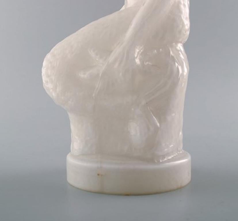 Mermaid in White Glass, 20th Century For Sale 3