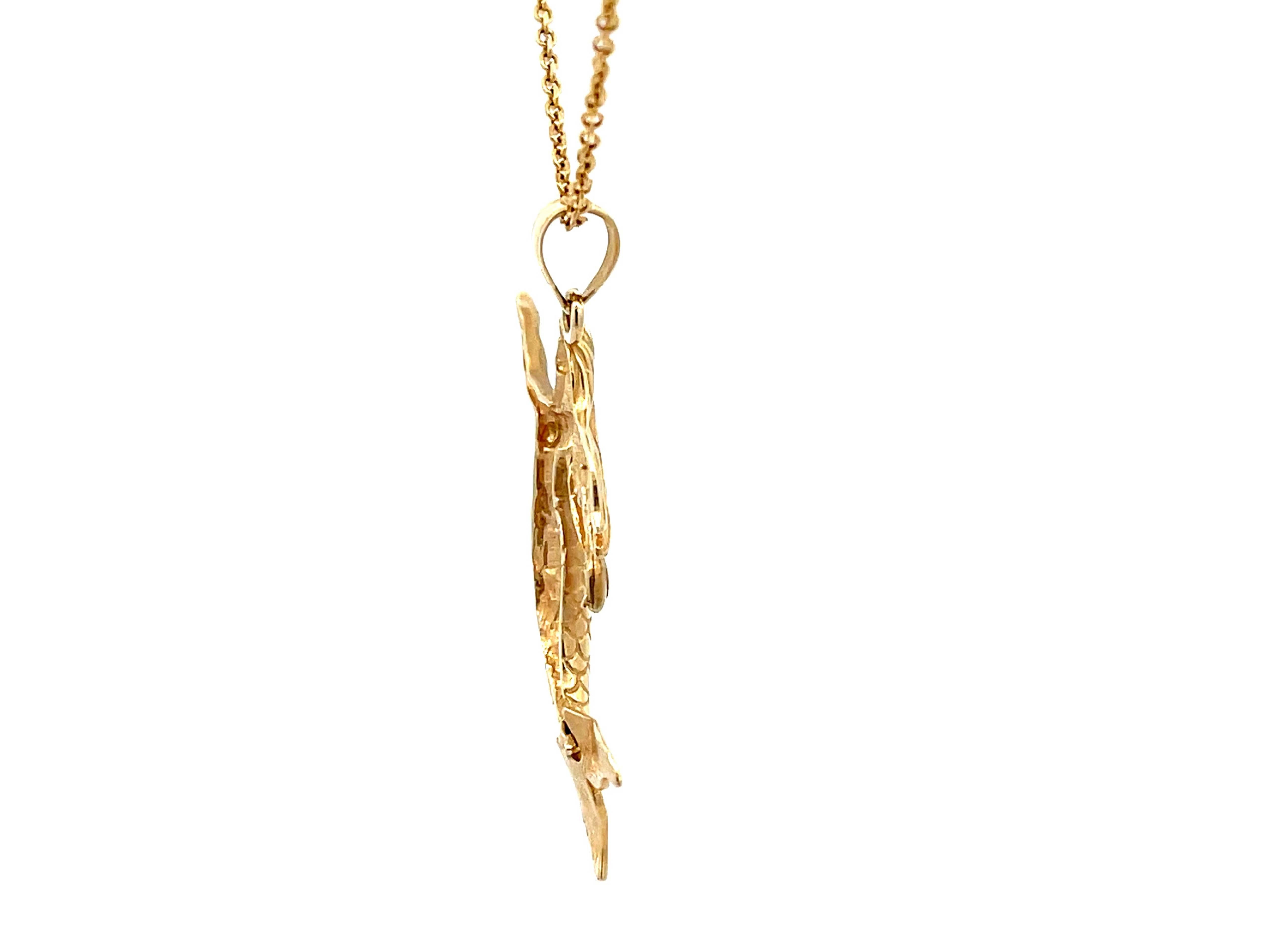 mermaid gold necklace