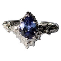 Mermaid Tanzanite 14 Karat White Ring