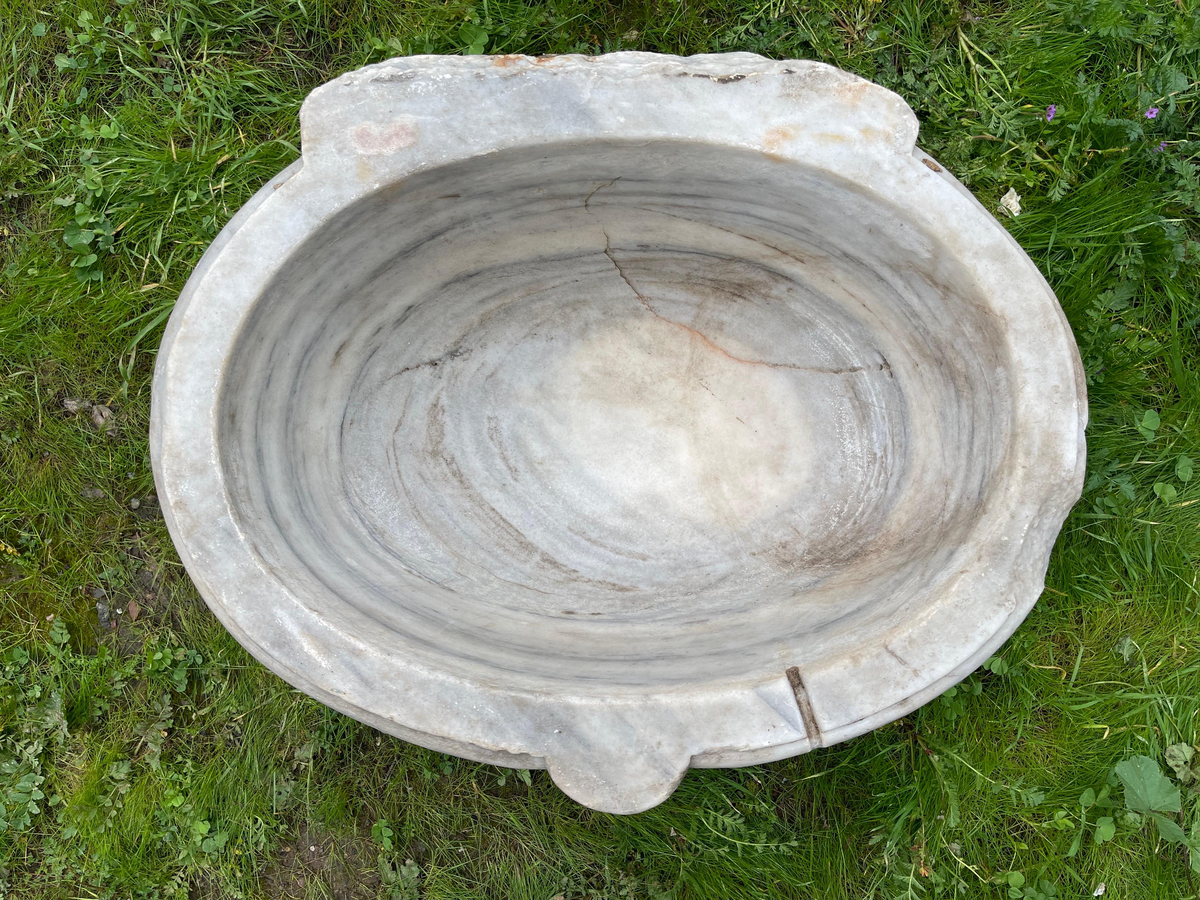 Hand-Crafted Mermer Lavabo (Ottoman Marble Sink) 0218 For Sale