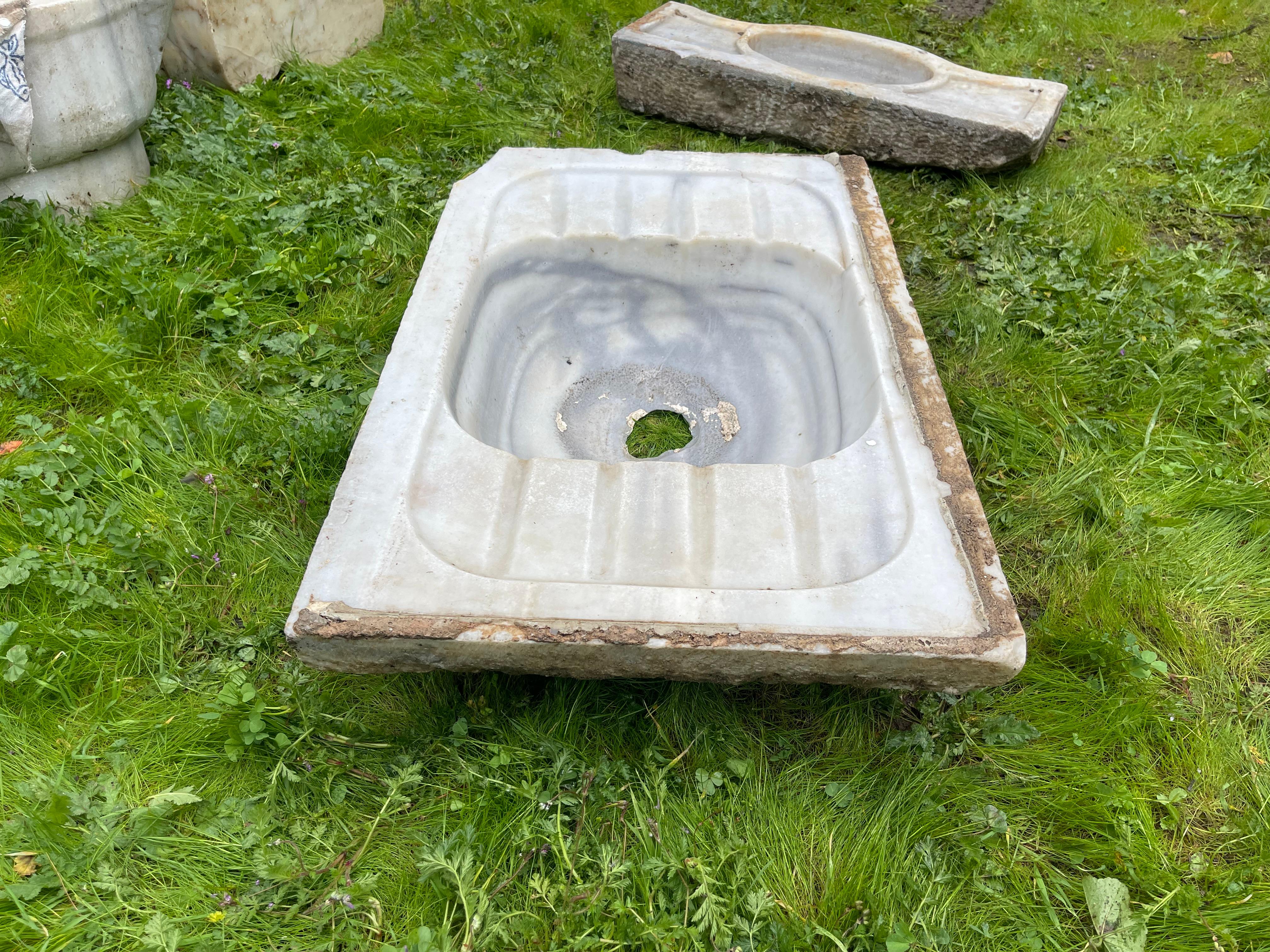 Greco Roman Mermer Lavabo (Ottoman Marble Sink) 0227 For Sale