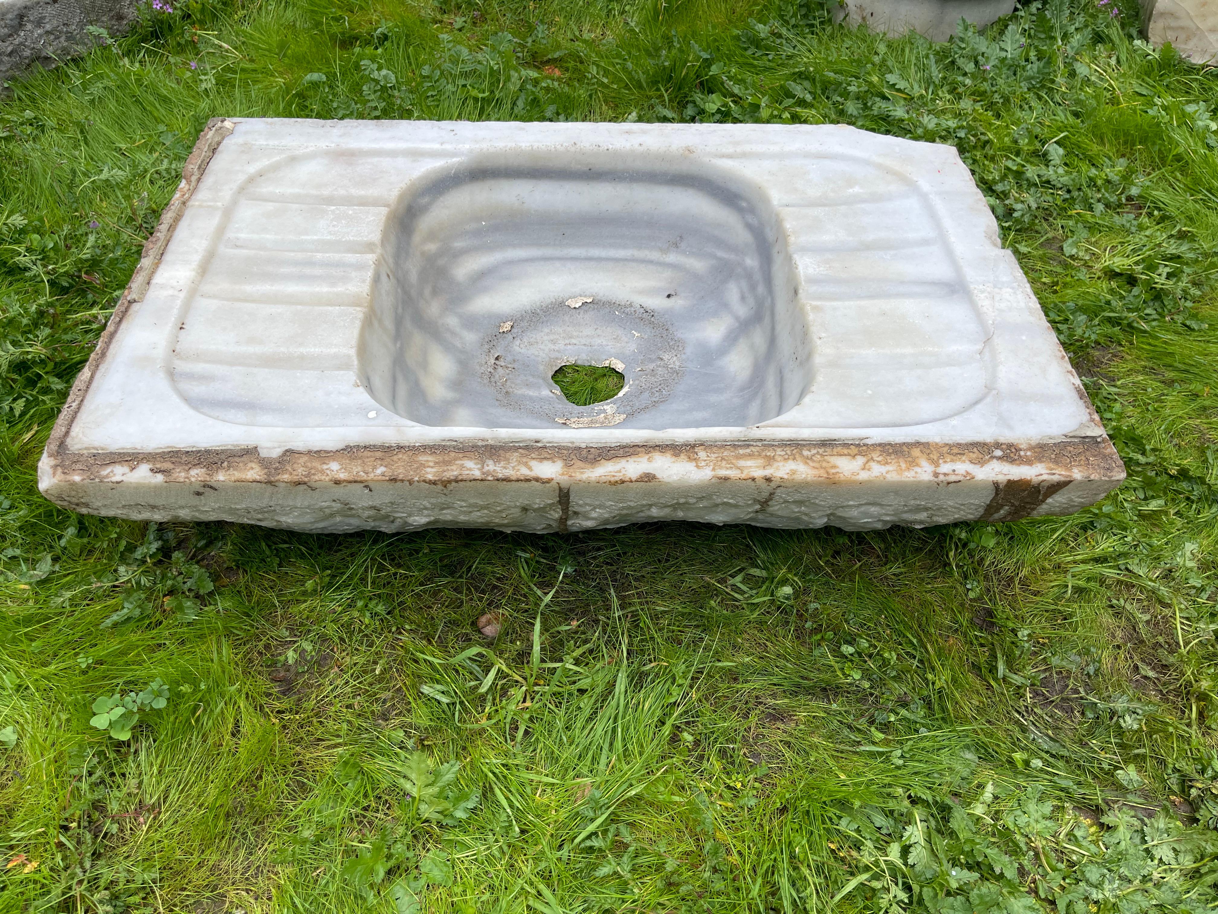 Turkish Mermer Lavabo (Ottoman Marble Sink) 0227 For Sale