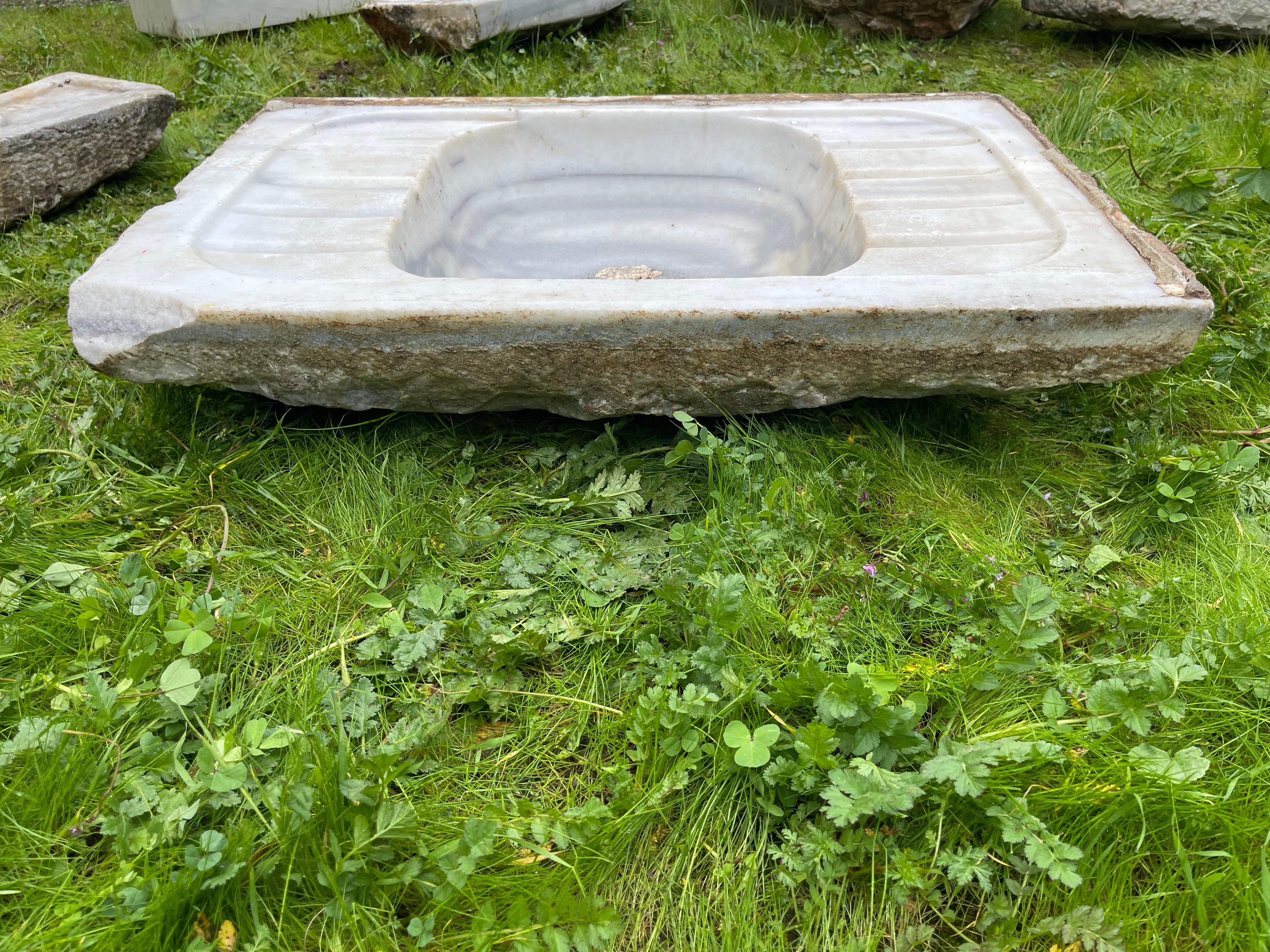 Hand-Crafted Mermer Lavabo (Ottoman Marble Sink) 0227 For Sale