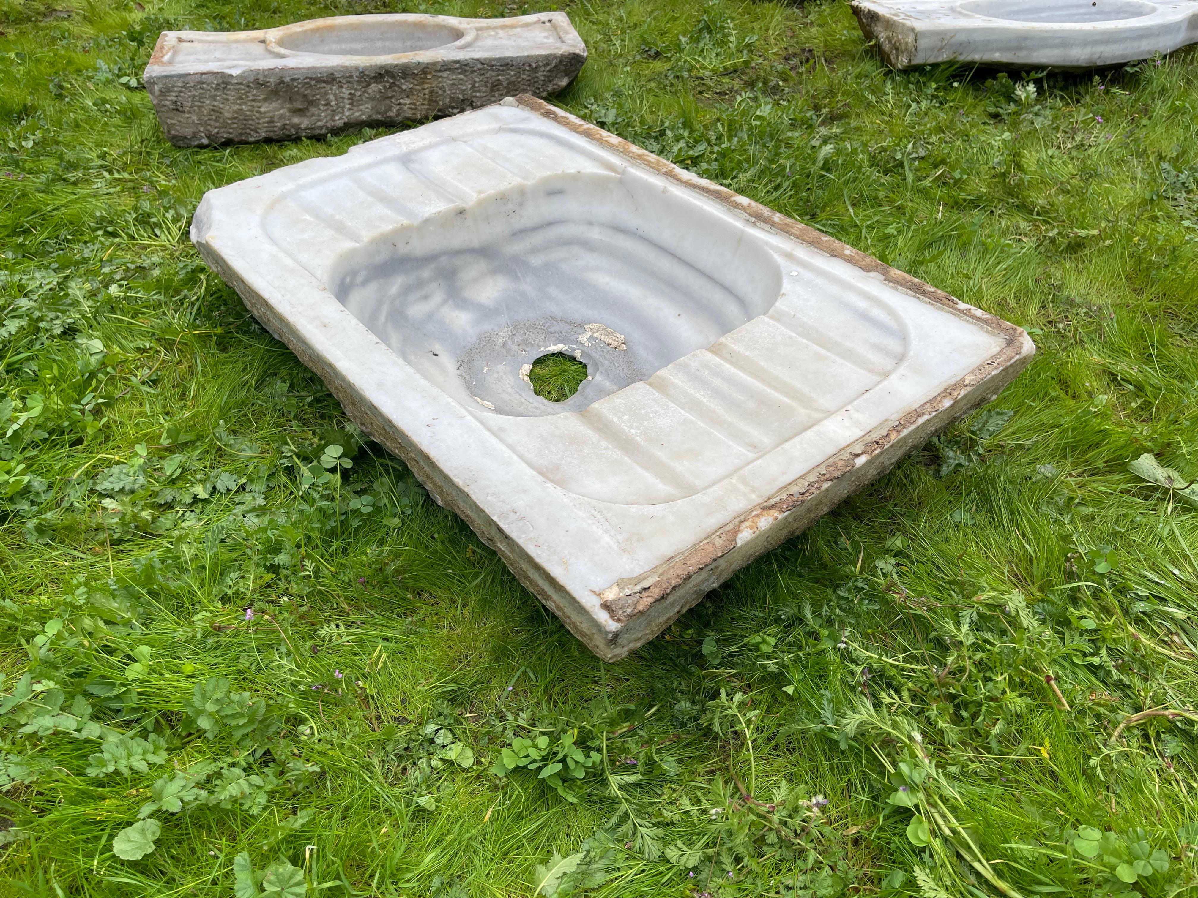 20th Century Mermer Lavabo (Ottoman Marble Sink) 0227 For Sale