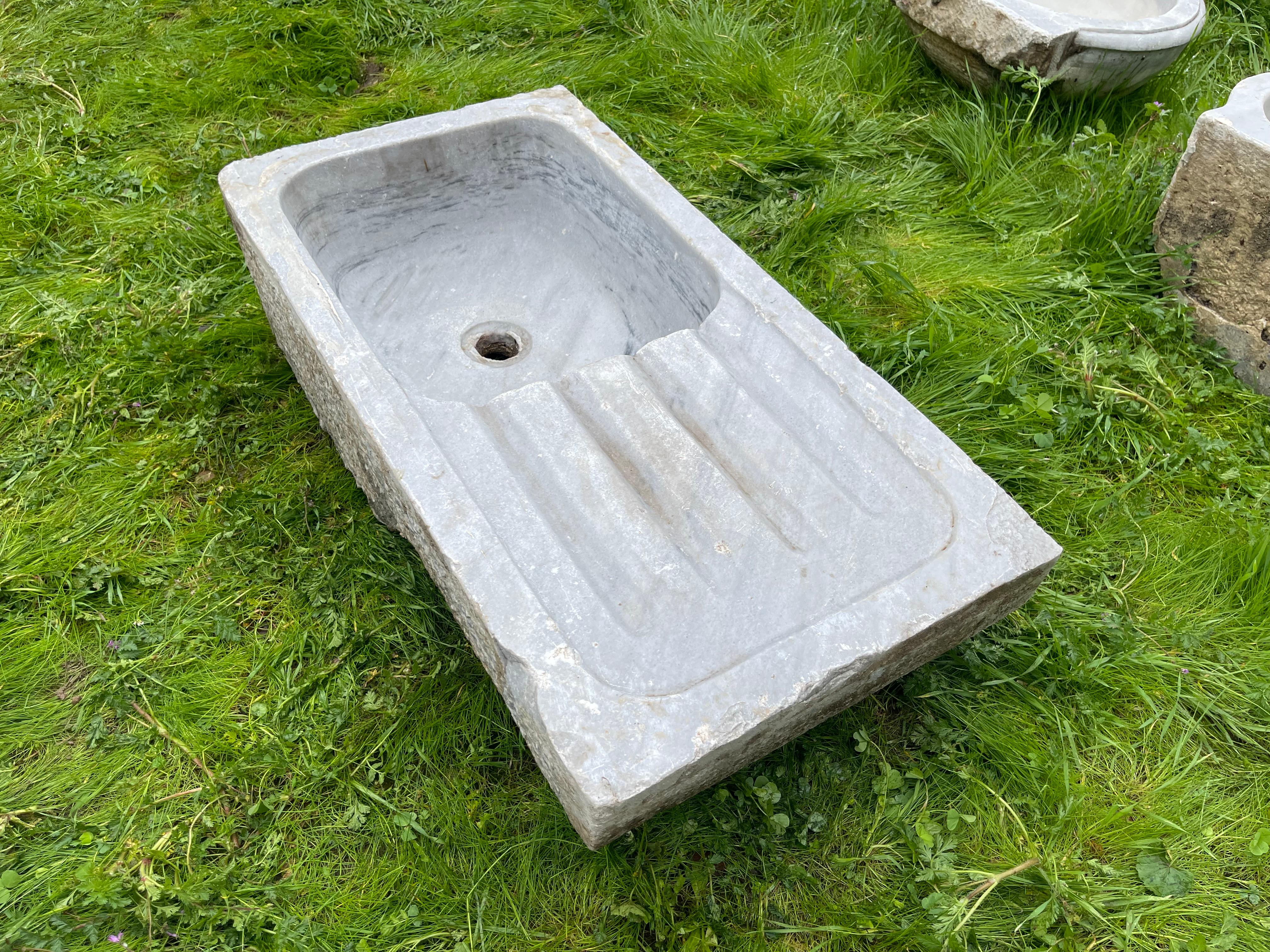 Hand-Crafted Mermer Lavabo (Ottoman Marble Sink) 0251 For Sale