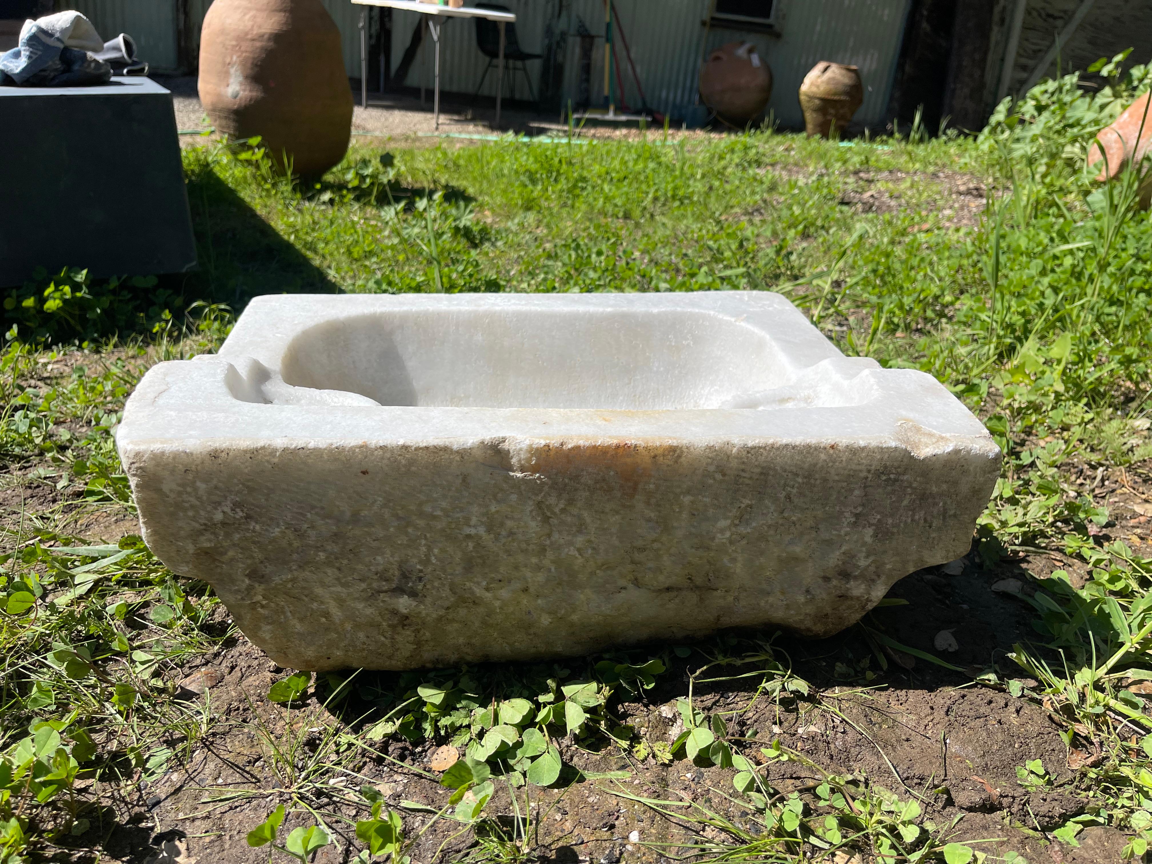 Hand-Crafted Mermer Lavabo (Ottoman Marble Sink) 0260 For Sale