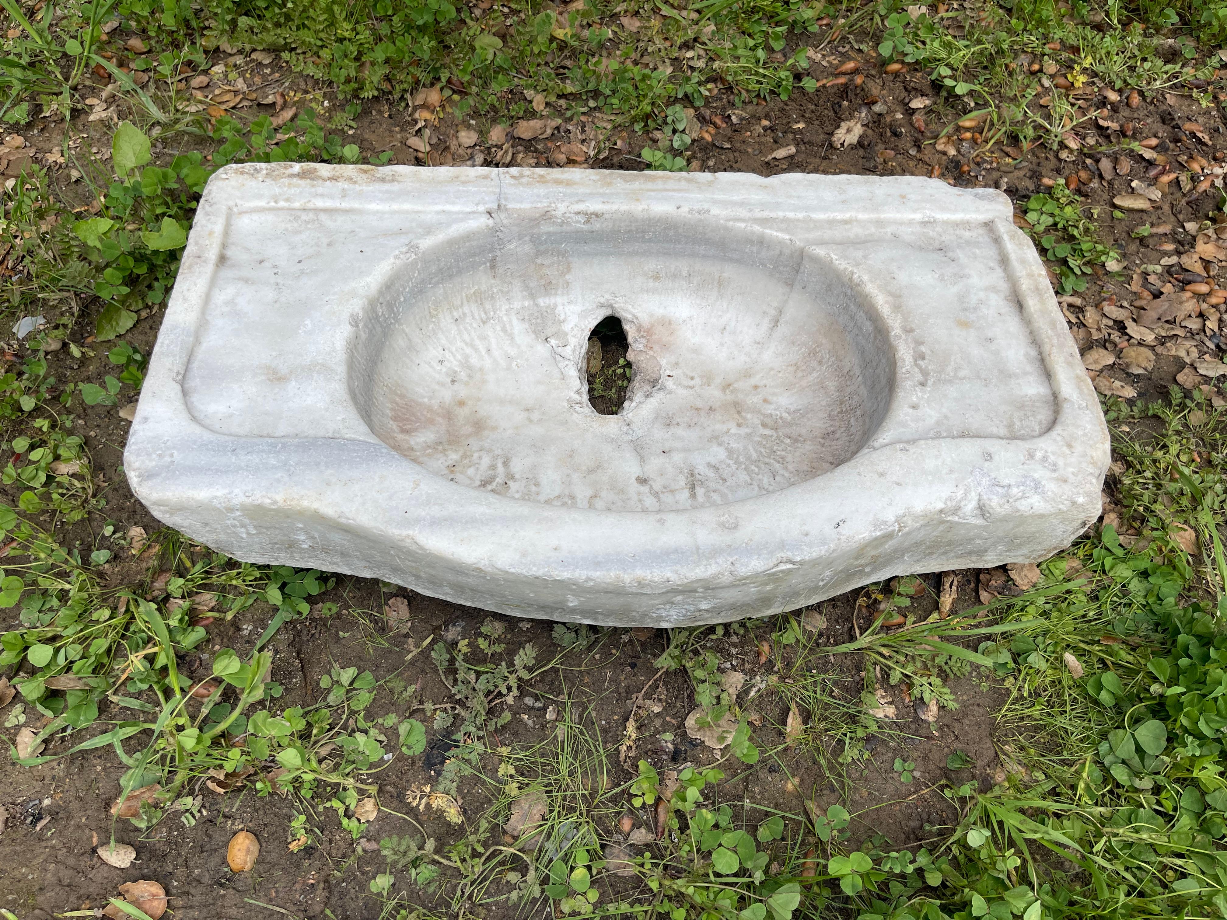 Turkish Mermer Lavabo (Ottoman Marble Sink) 0261 For Sale