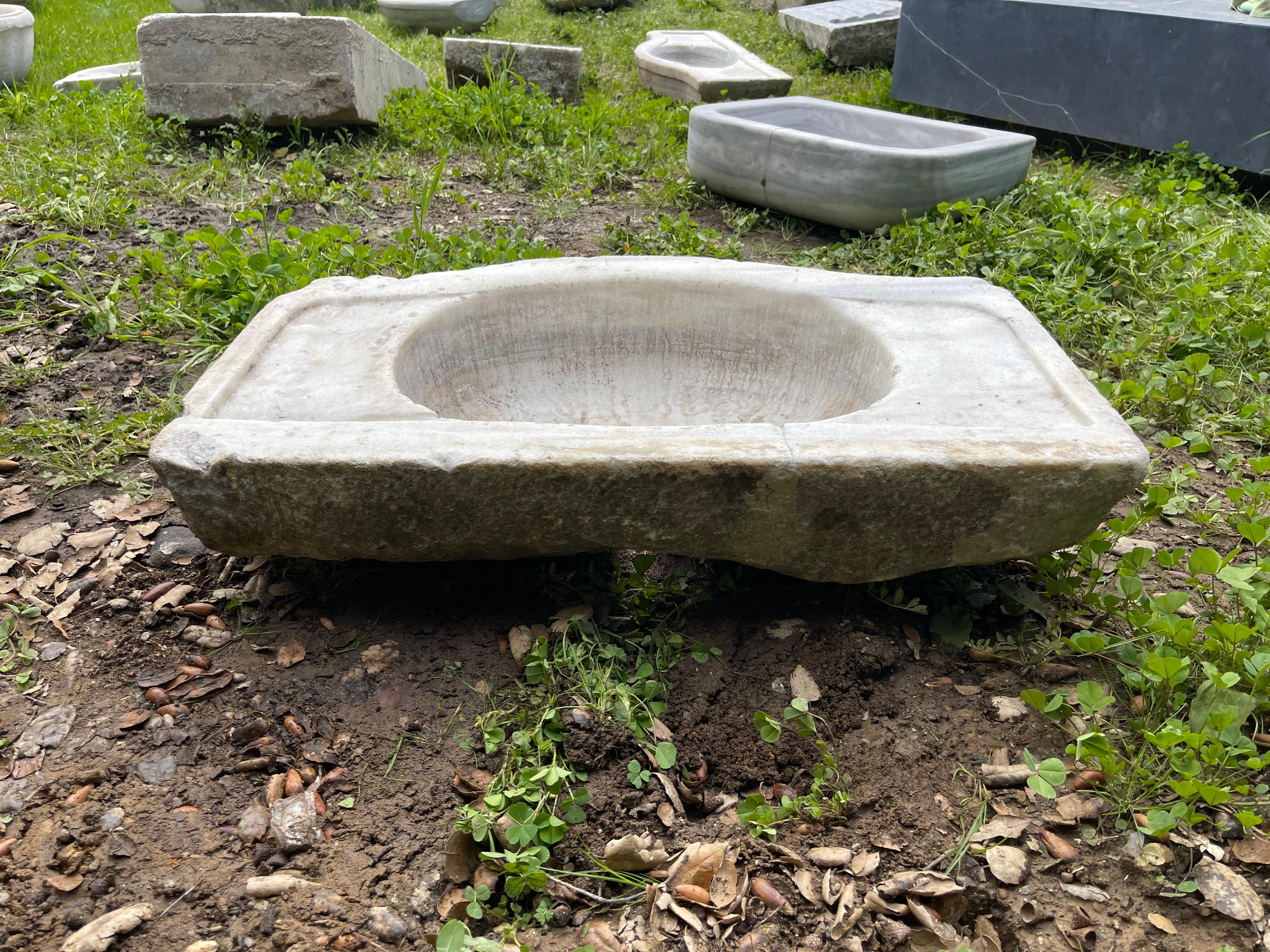 Hand-Crafted Mermer Lavabo (Ottoman Marble Sink) 0261 For Sale