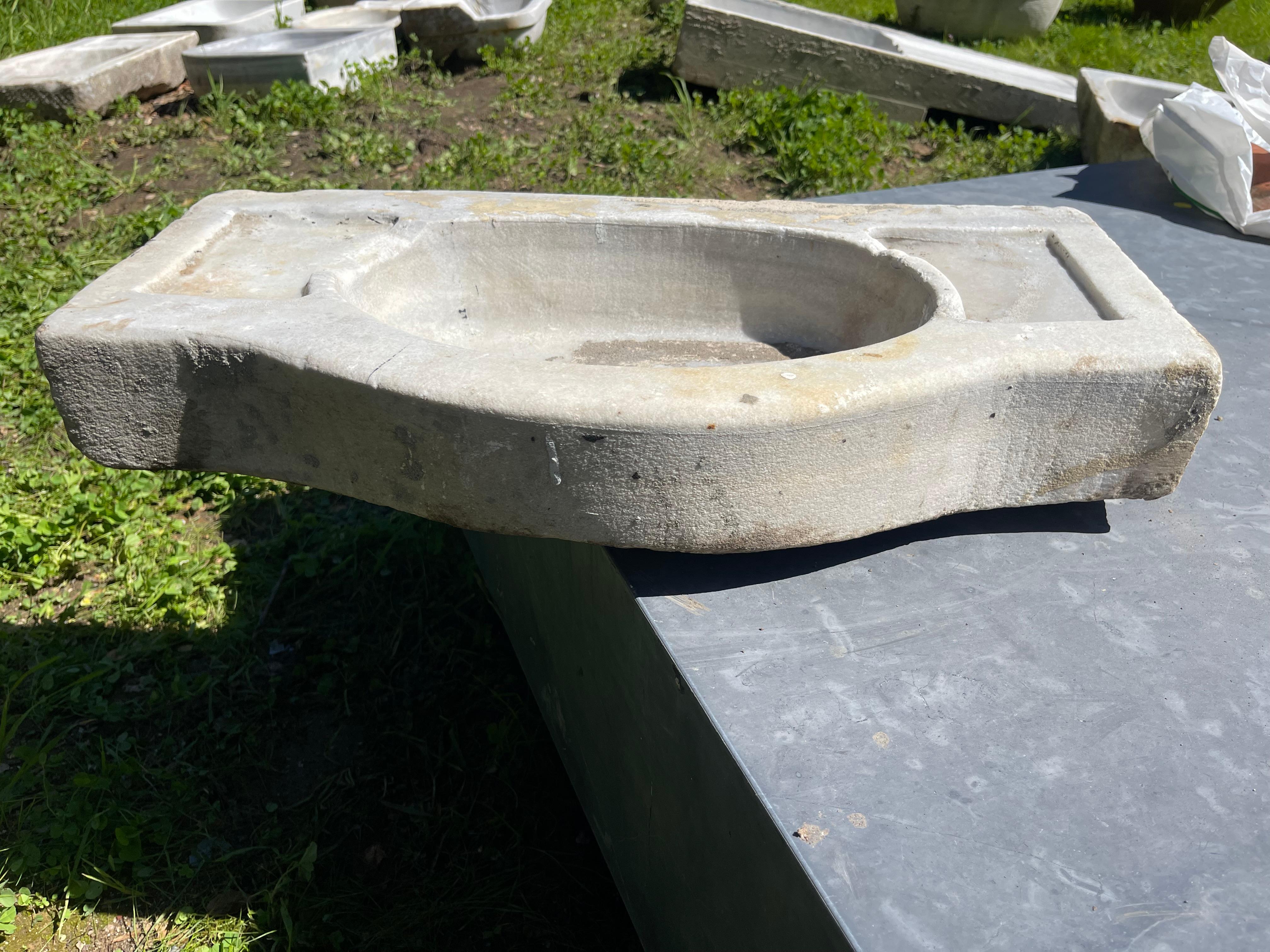 Hand-Crafted Mermer Lavabo (Ottoman Marble Sink) 0263 For Sale
