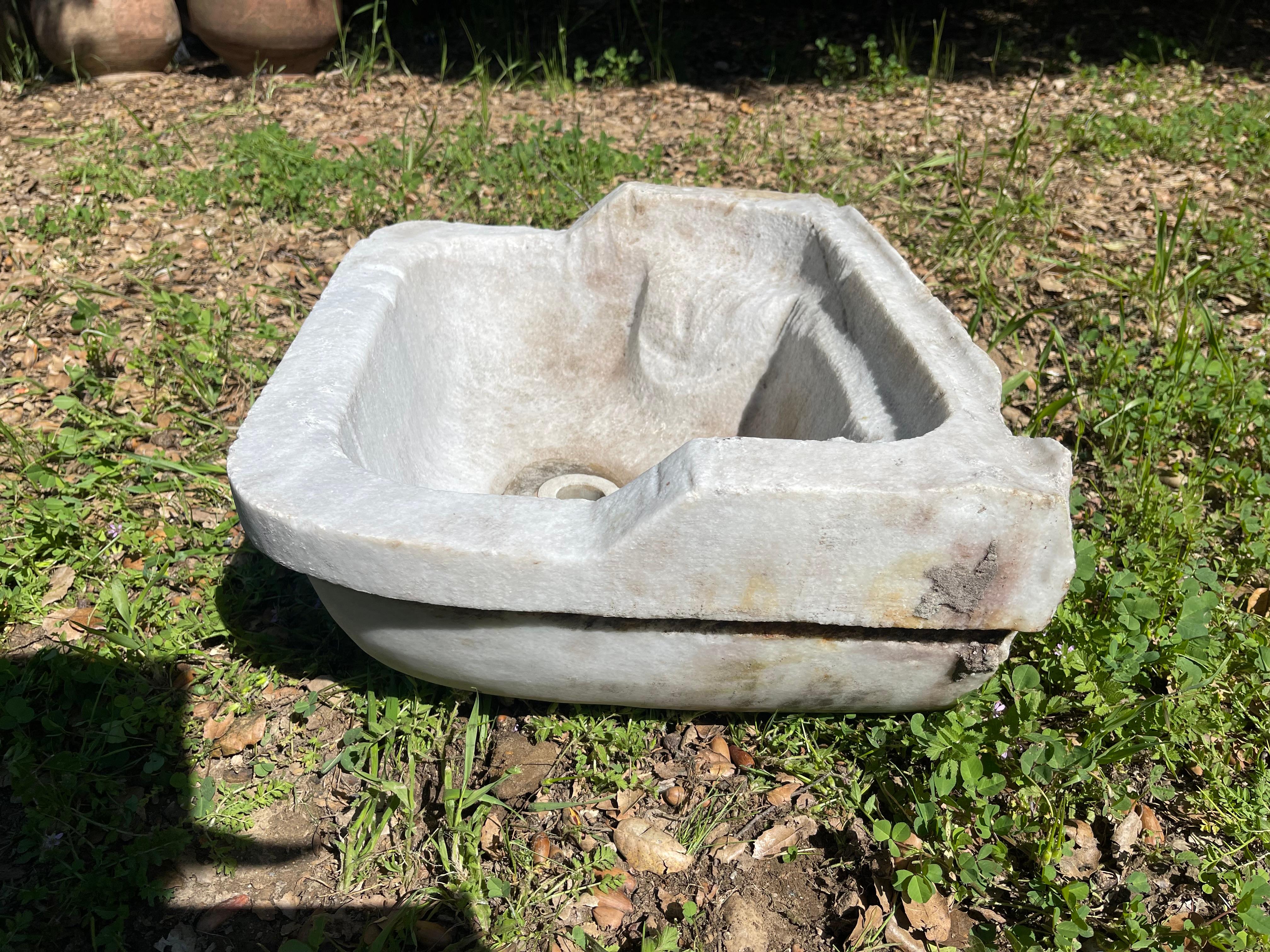 Gréco-romain Mermer Lavabo (égout ottoman en marbre) - 0264 en vente
