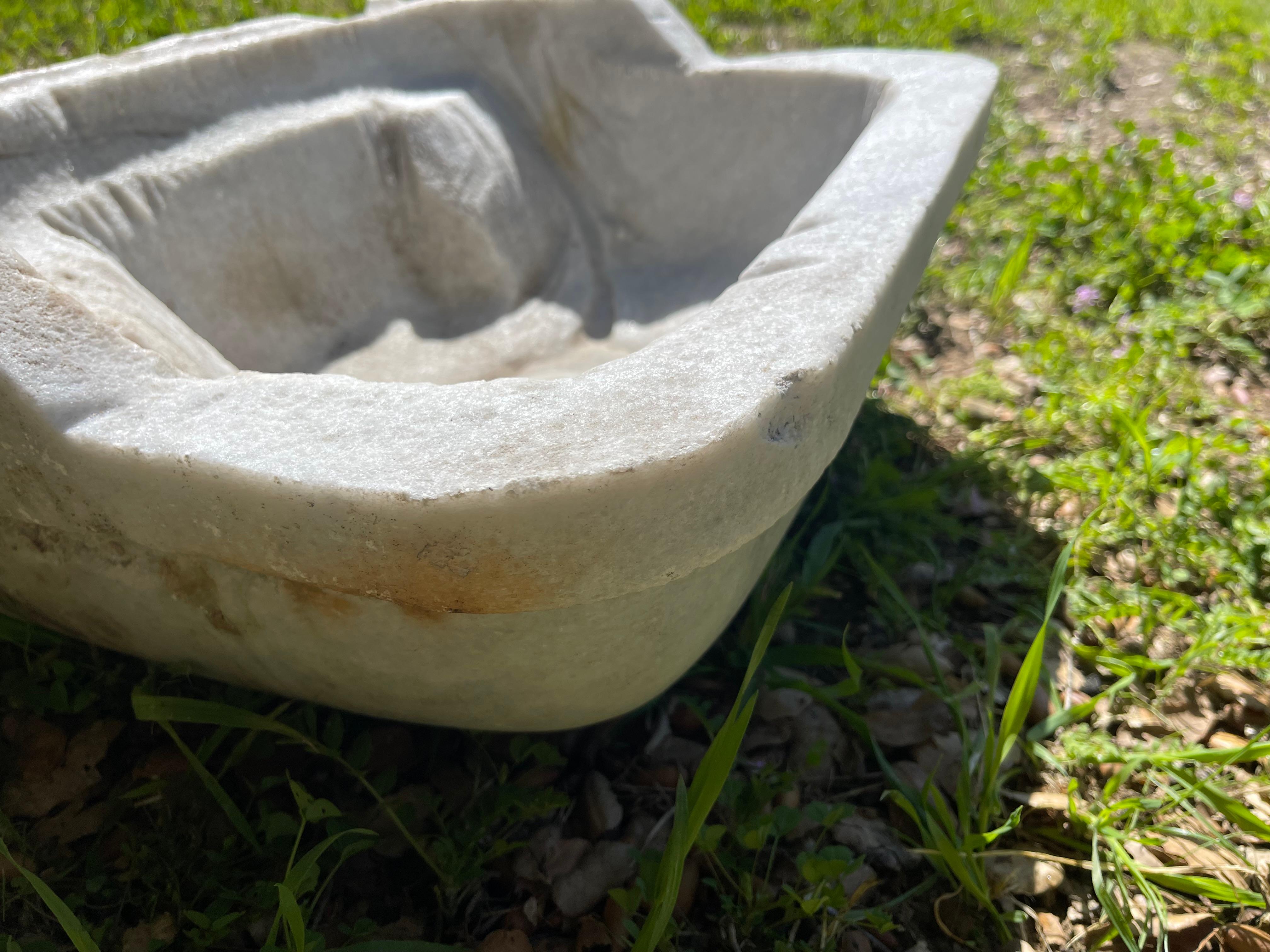 Marbre Mermer Lavabo (égout ottoman en marbre) - 0264 en vente