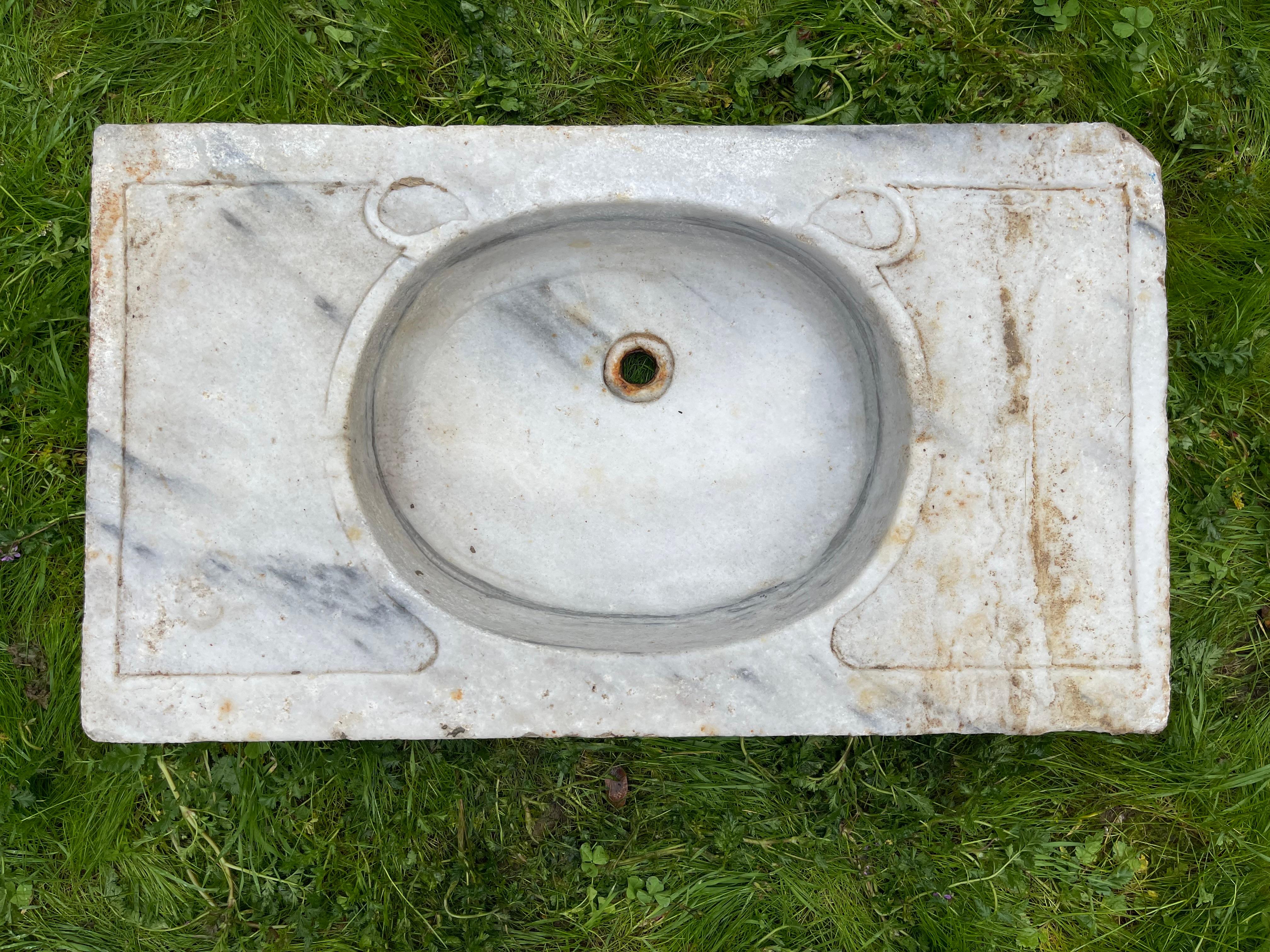 Gréco-romain Mermer Lavabo (Lavabo en marbre) en vente
