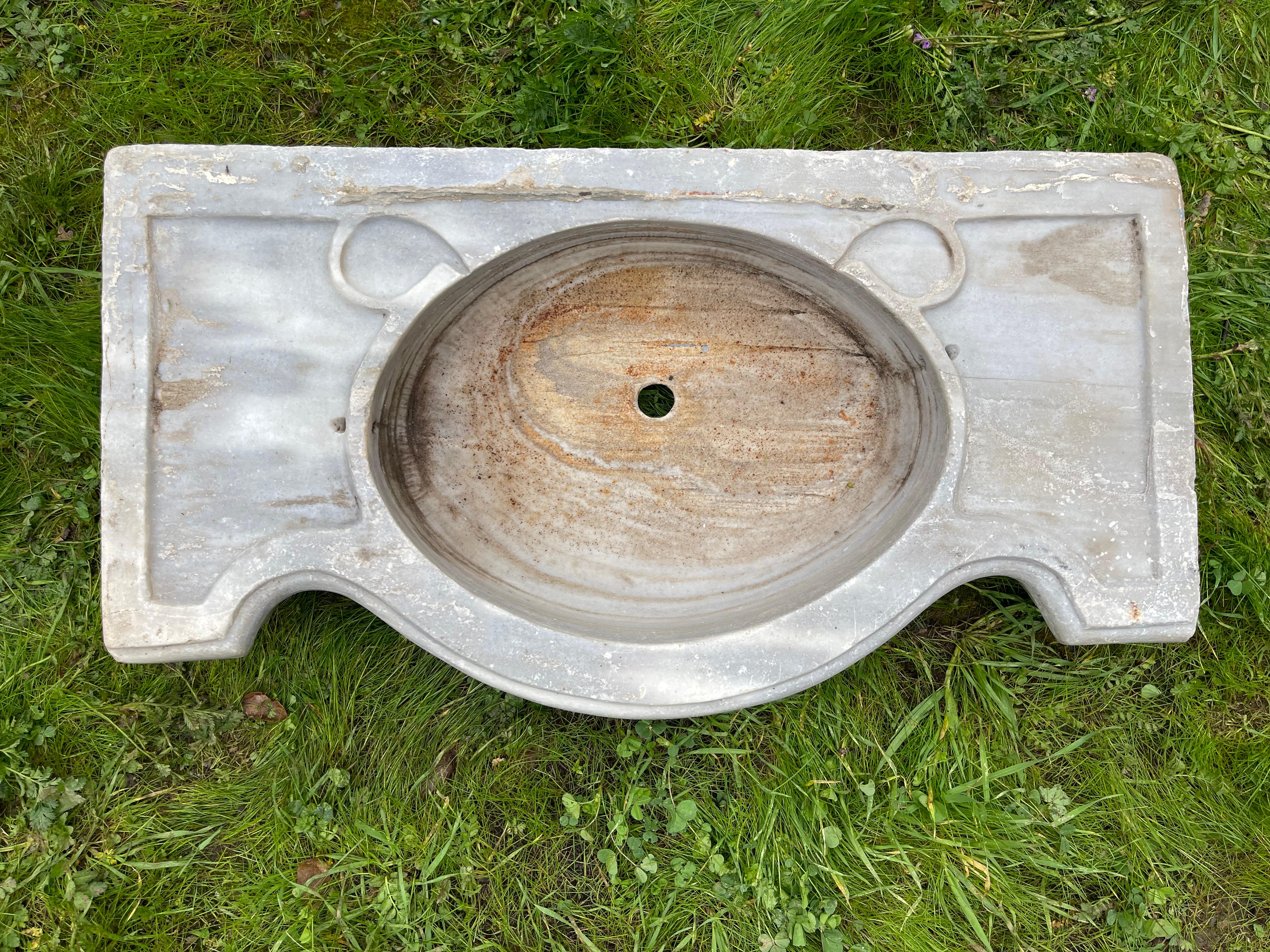 Turc Mermer Lavabo (Lavabo en marbre) en vente