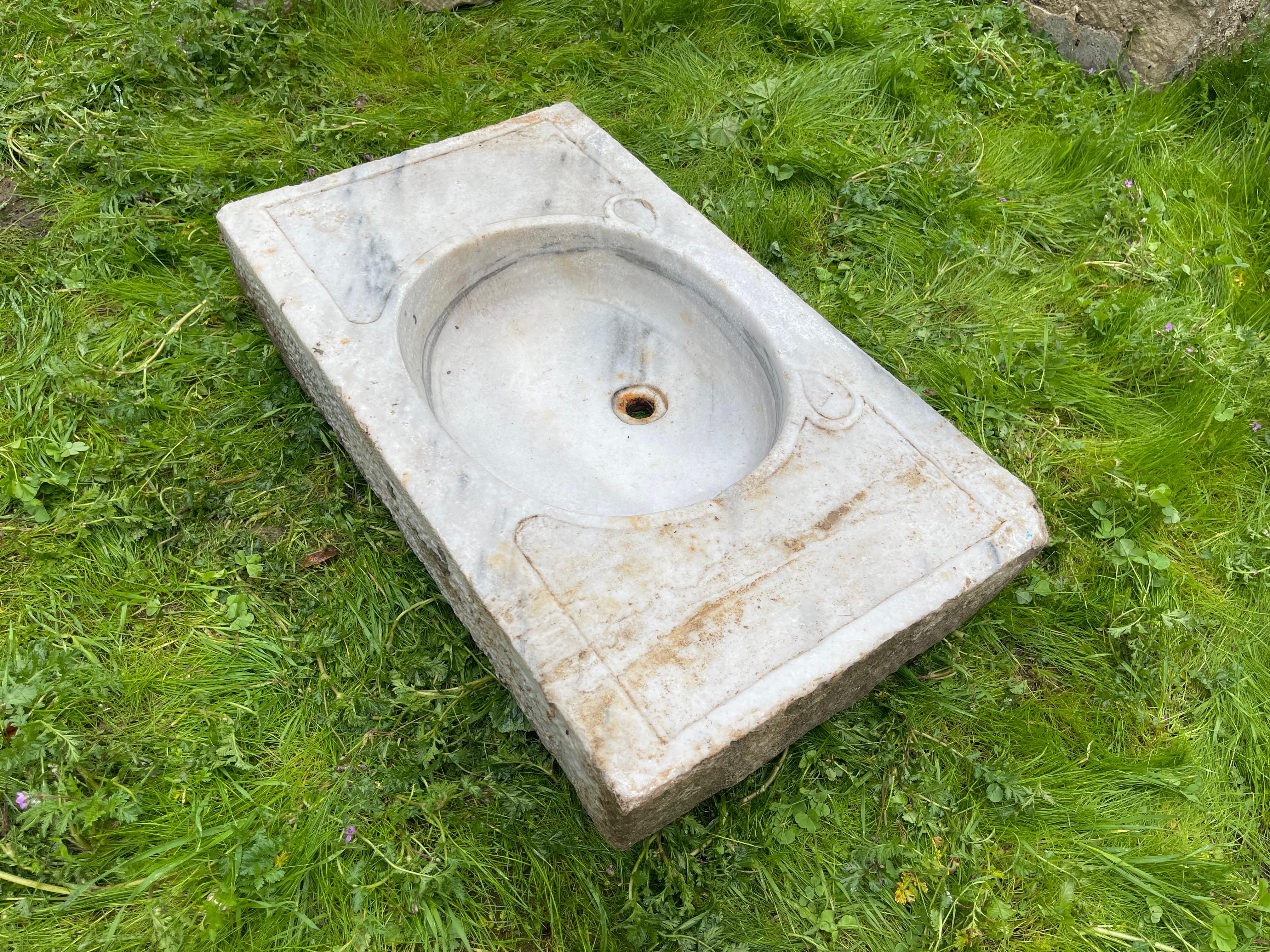 Turc Mermer Lavabo (Lavabo en marbre) en vente