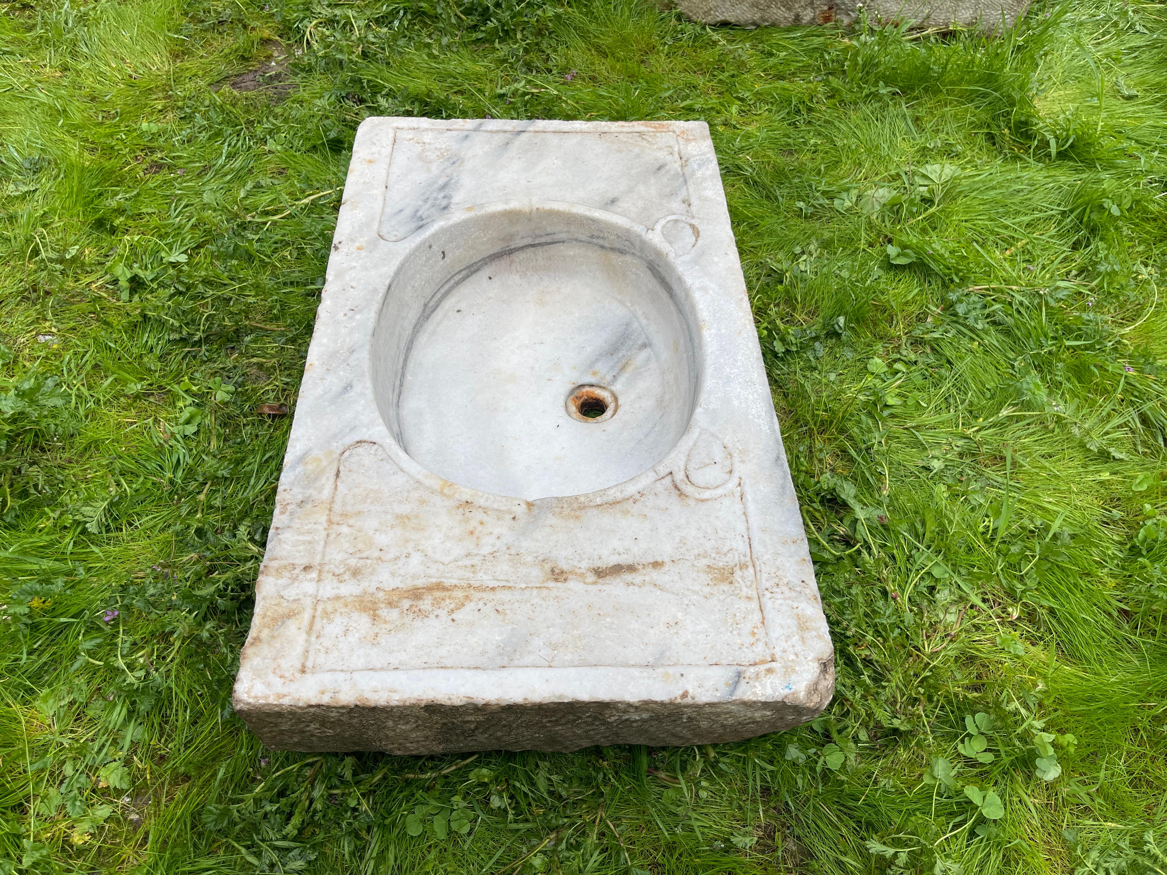 Fait main Mermer Lavabo (Lavabo en marbre) en vente