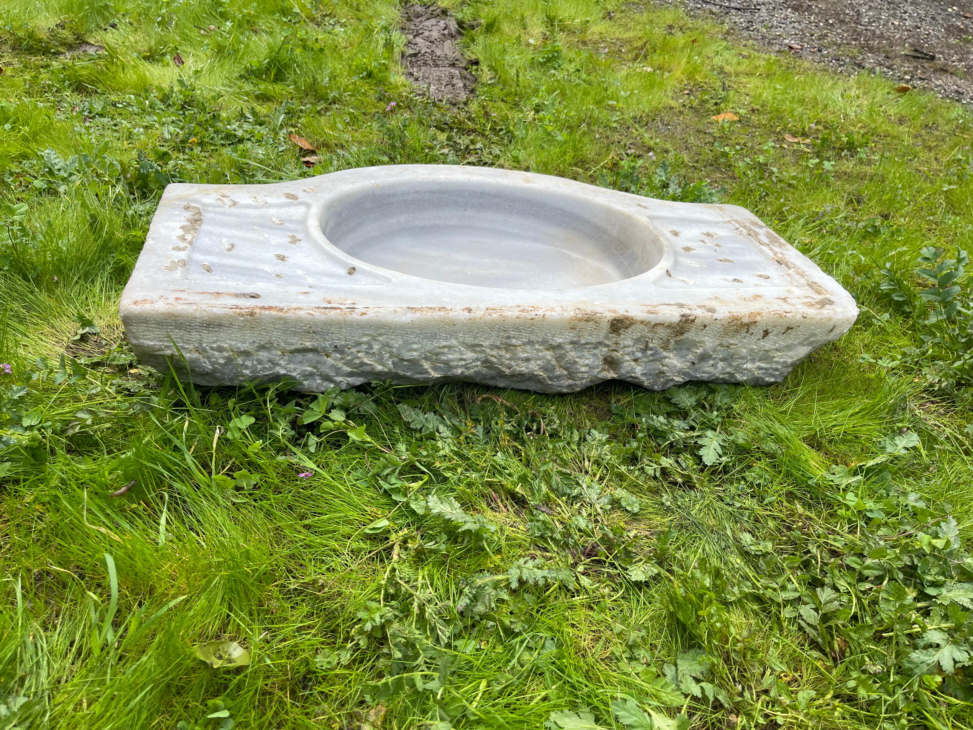 Mermer Lavabo (Lavabo en marbre) Bon état - En vente à Ojai, US