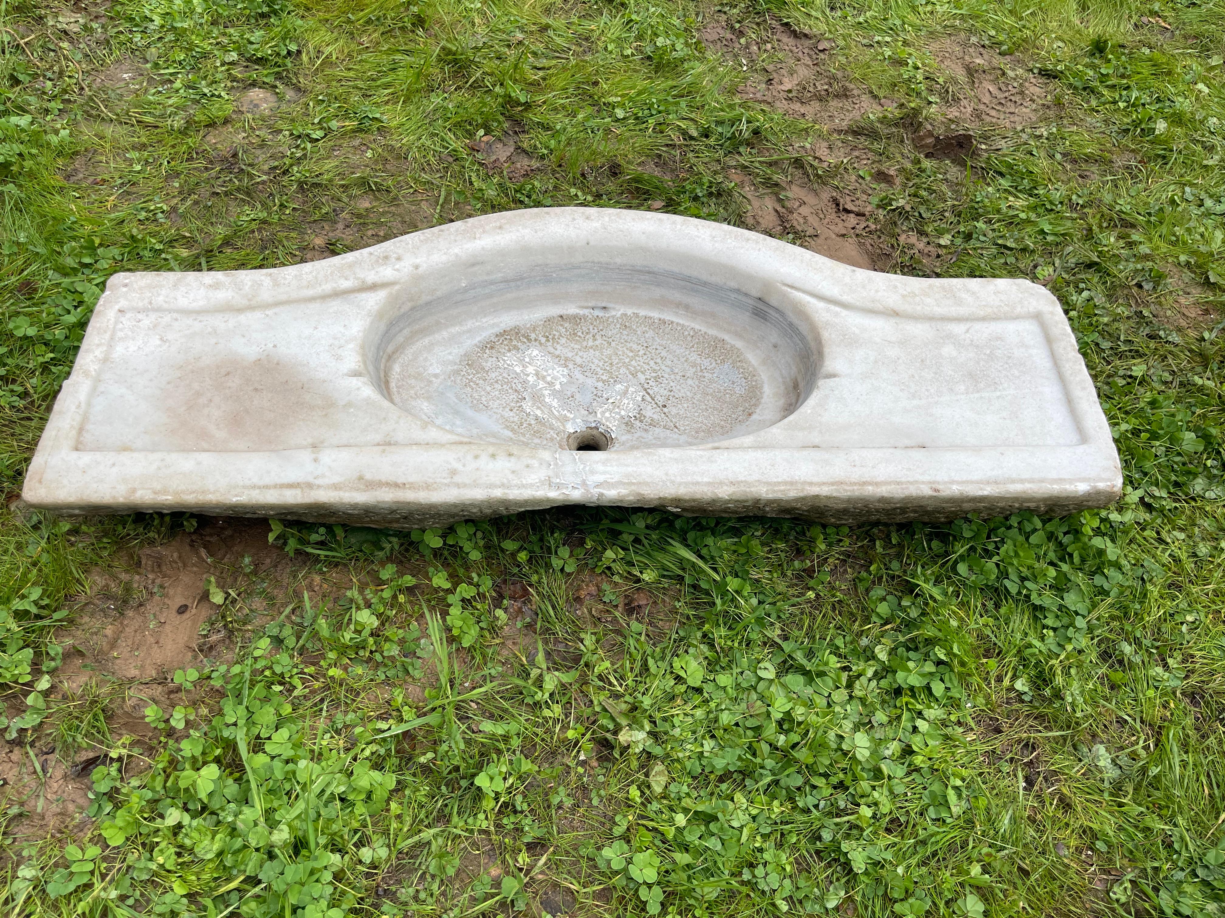 Mermer Lavabo (Lavabo en marbre) Bon état à Ojai, US