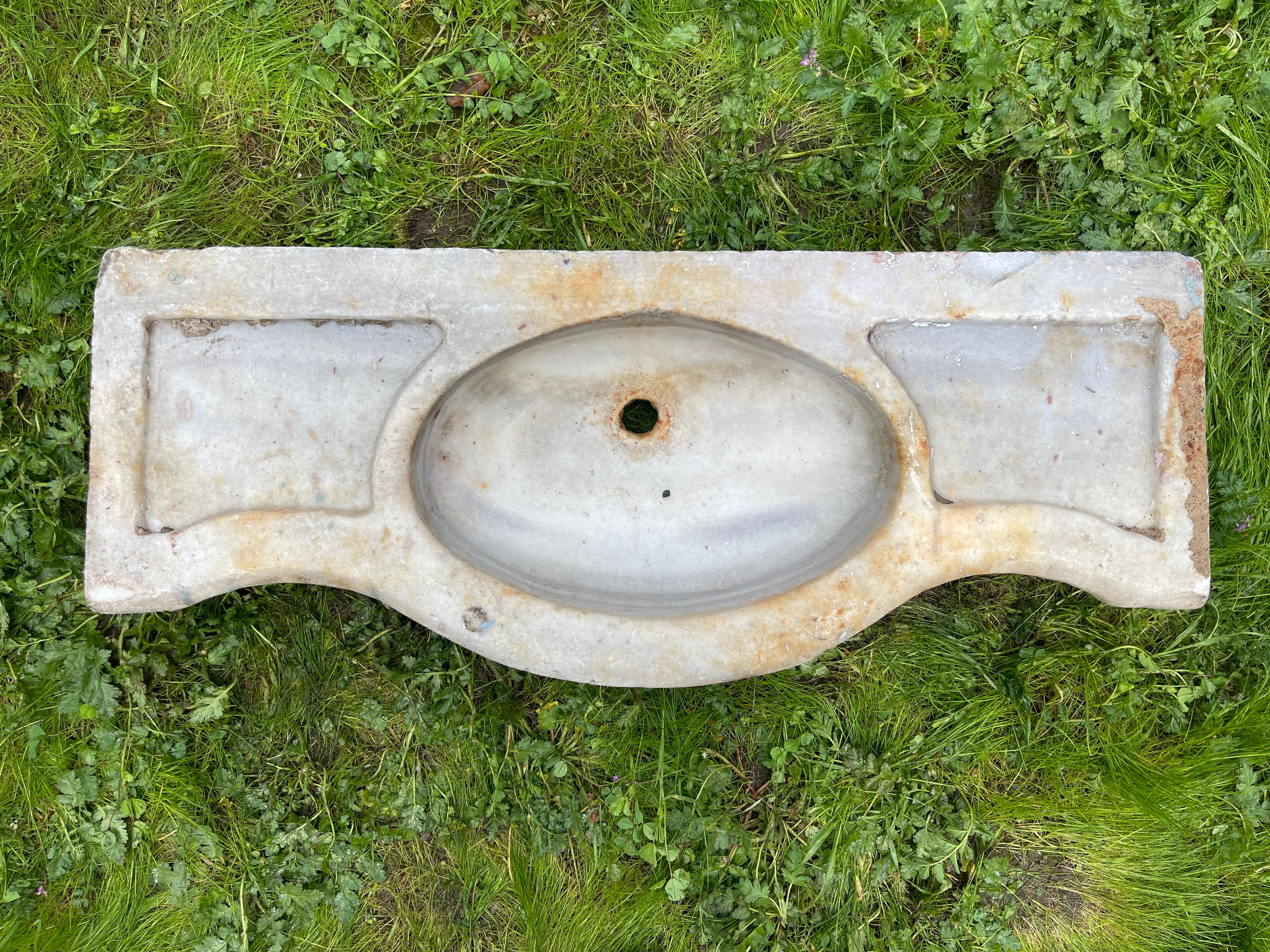 Mermer Lavabo (Lavabo en marbre) Bon état - En vente à Ojai, US