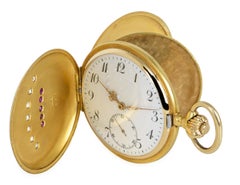 Mermod Freres Miniature 18kt Rose Gold Full Hunter Quarter Repeater Keyless Leve
