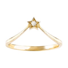 Merope Mini Ring, White Diamond, 18 Karat Rose Gold