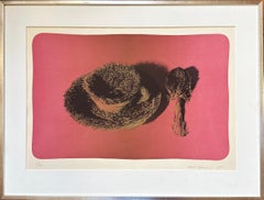 Meret Oppenheim "Pelztasse" Offset a colori in rosa firmato Surrealismo limitato