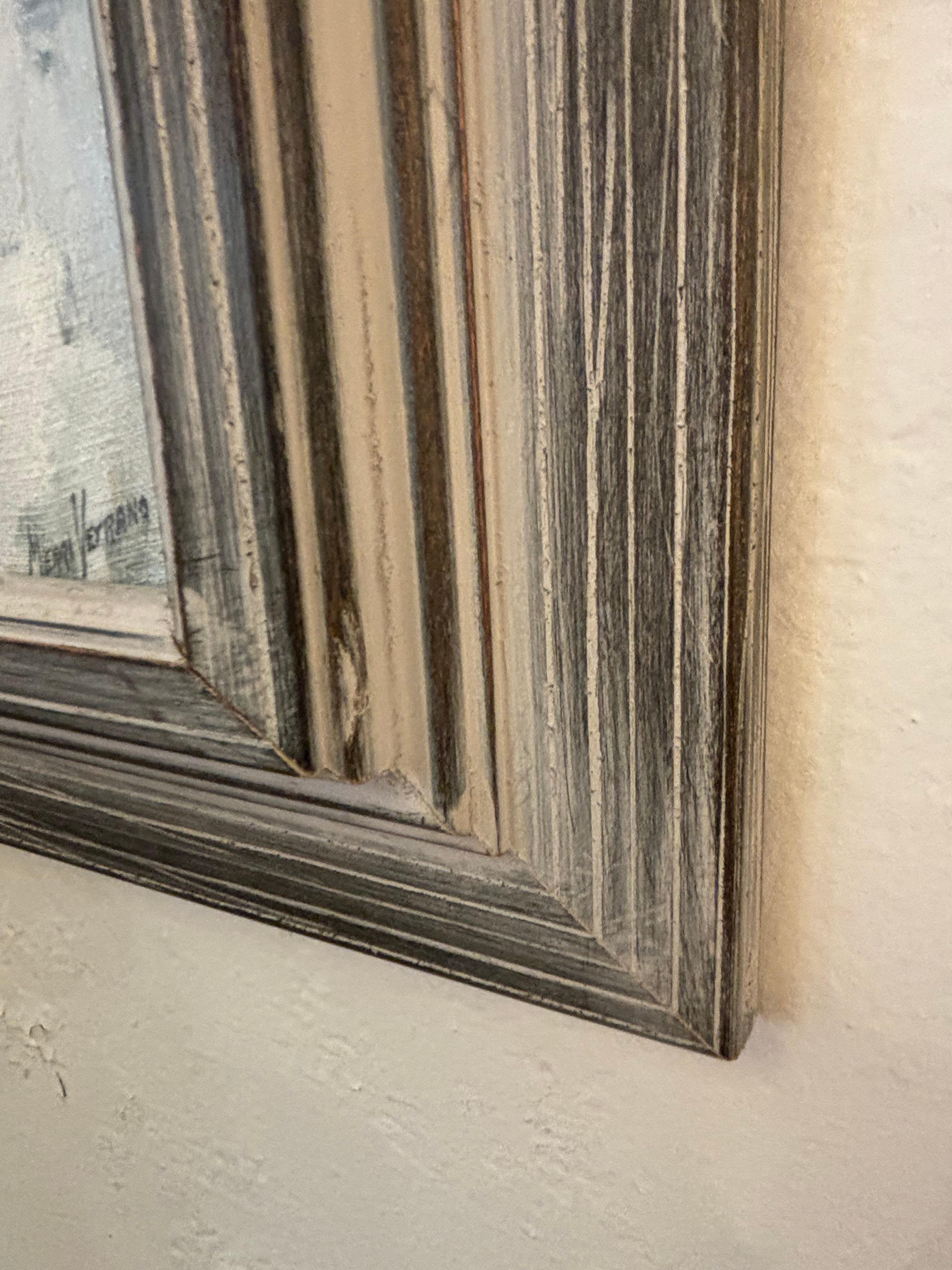 Pittura Merri Vetrano Olio su tela Paesaggio urbano in vendita