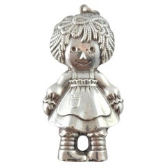 Vintage Merrill & Co Inc. 1975 Bobbs Sterling Silver Raggedy Ann Ornament #17903