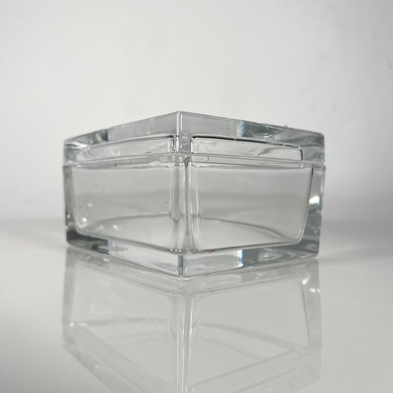Late 20th Century Merrill Lynch Glass Trinket Box