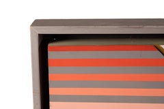 Striped 1960s Op Art Painting by Merrill Mahaffey