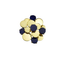 Merrin 18K Yellow Gold and Lapis Lazuli Brooch/Pin #21381
