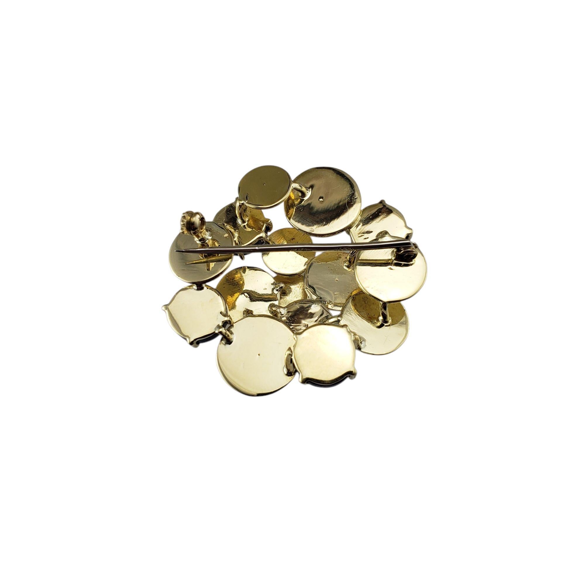 Round Cut Merrin 18K Yellow Gold and Lapis Lazuli Brooch/Pin #21381 For Sale
