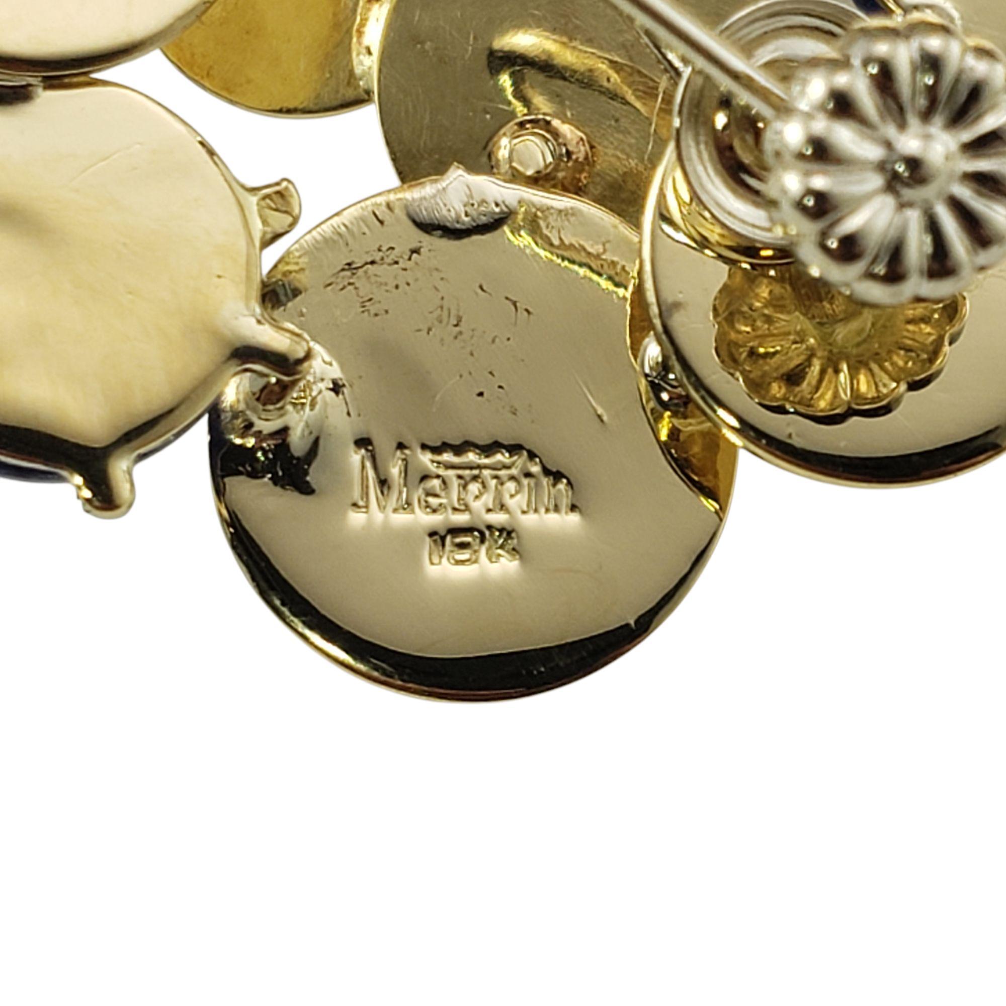 Merrin-Ohrringe aus 18 Karat Gelbgold und Lapislazuli mit Schraubverschluss #21373 im Zustand „Gut“ im Angebot in Washington Depot, CT