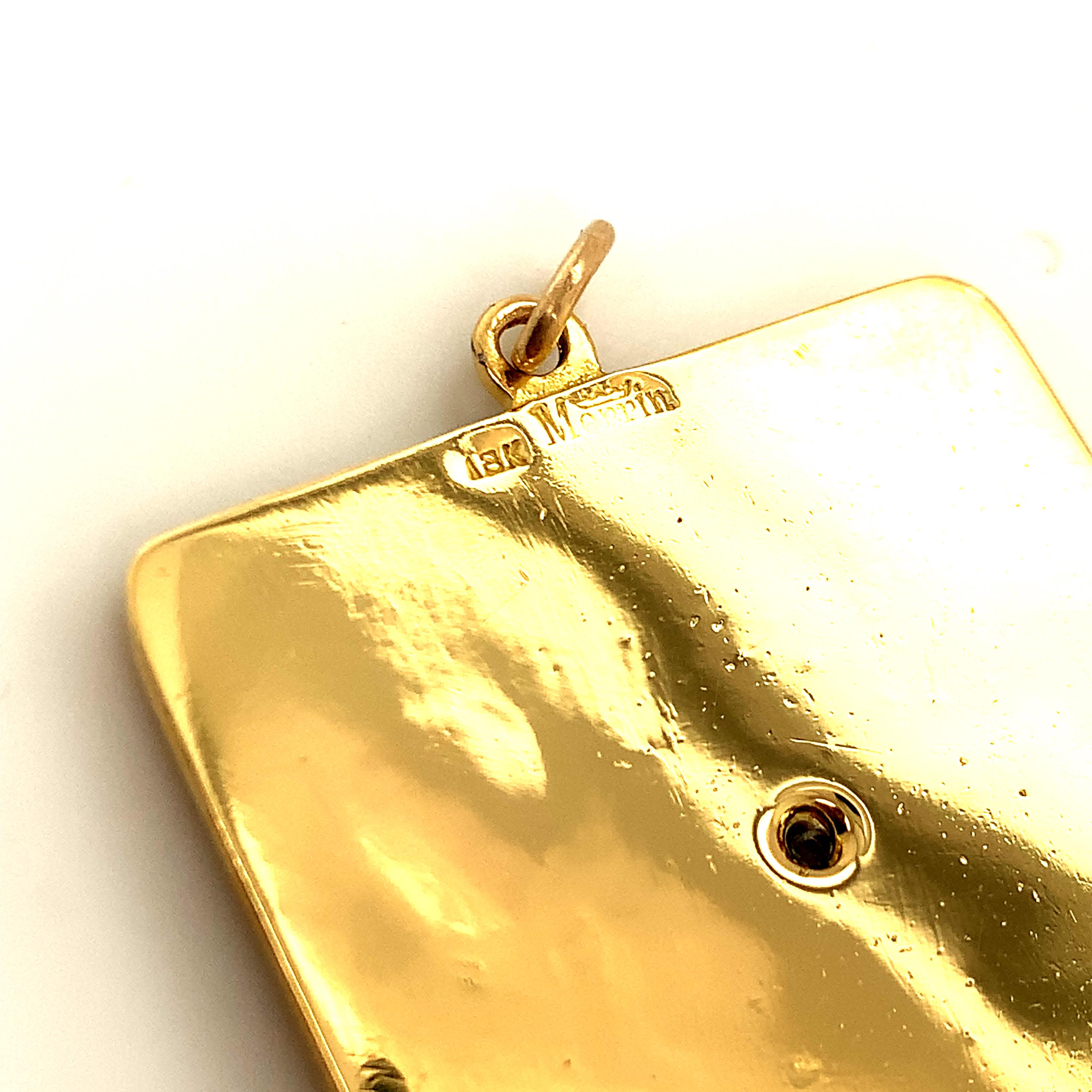 Merrin Love Charme aus Gold mit Emaille und Diamanten Damen im Angebot