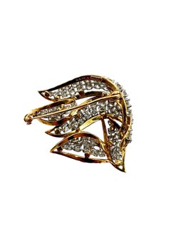 Merrin Platinum and 18K Yellow Gold Diamond Brooch